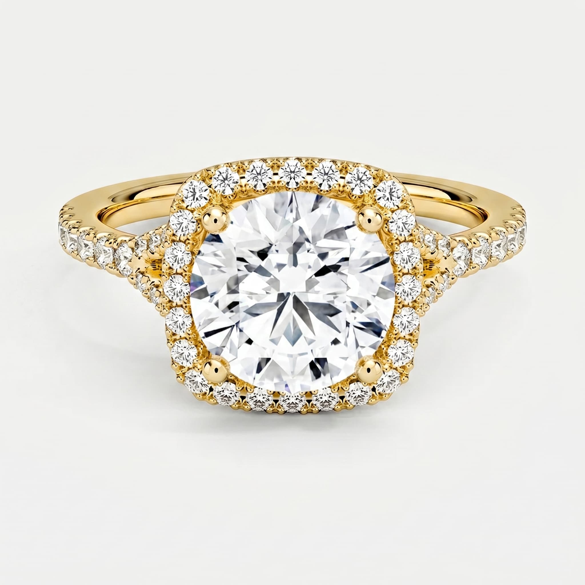 Beloved — Cushion Halo Diamond Ring