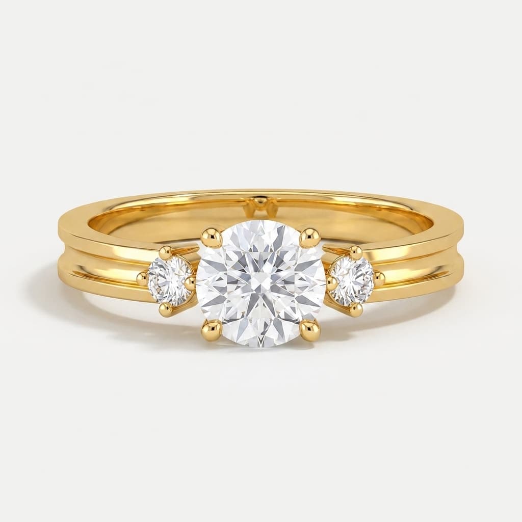 Ever After — Round Diamond Three Stone Ring