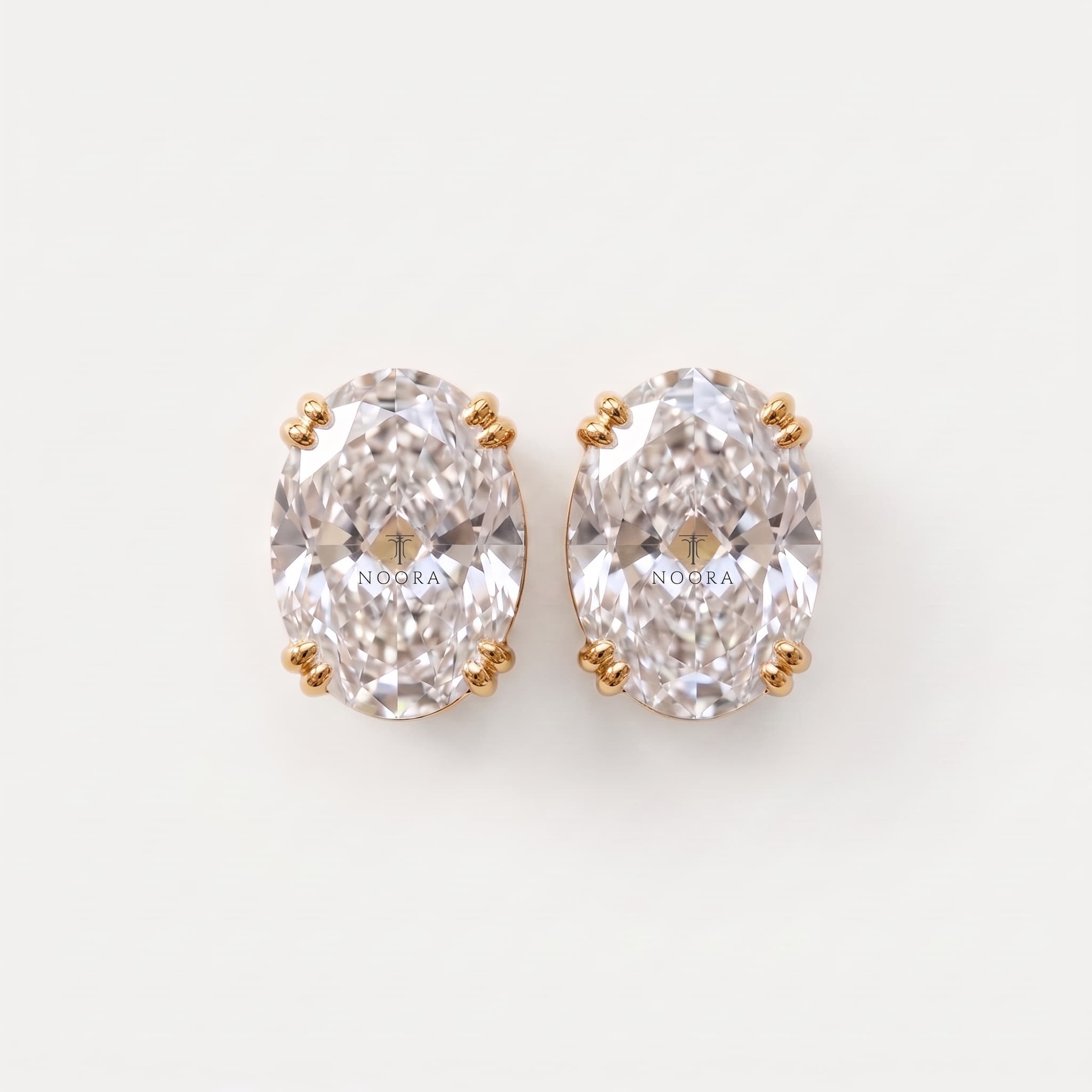 Pure Oval — Oval Cut Diamond Stud Earrings