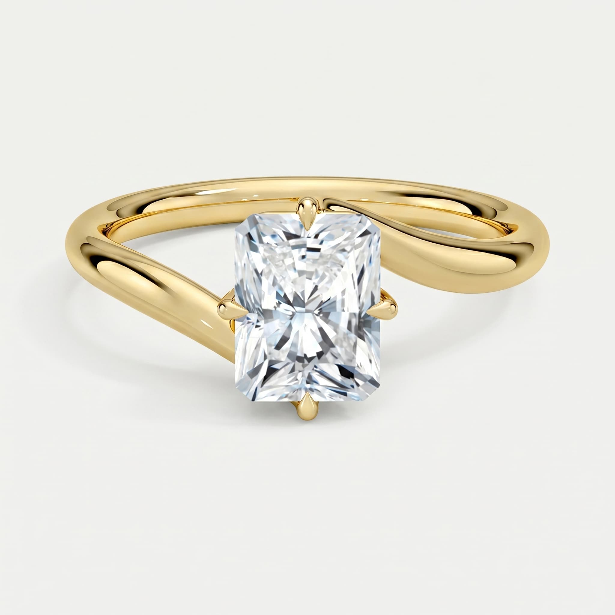 Wrapped in Forever — Radiant Bypass Solitaire Ring