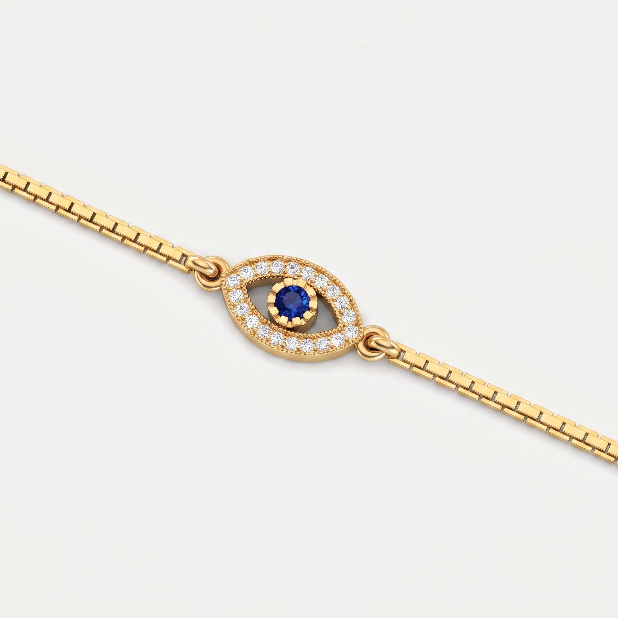Guardian's Eye — Diamond Evil Eye Charm Bracelet