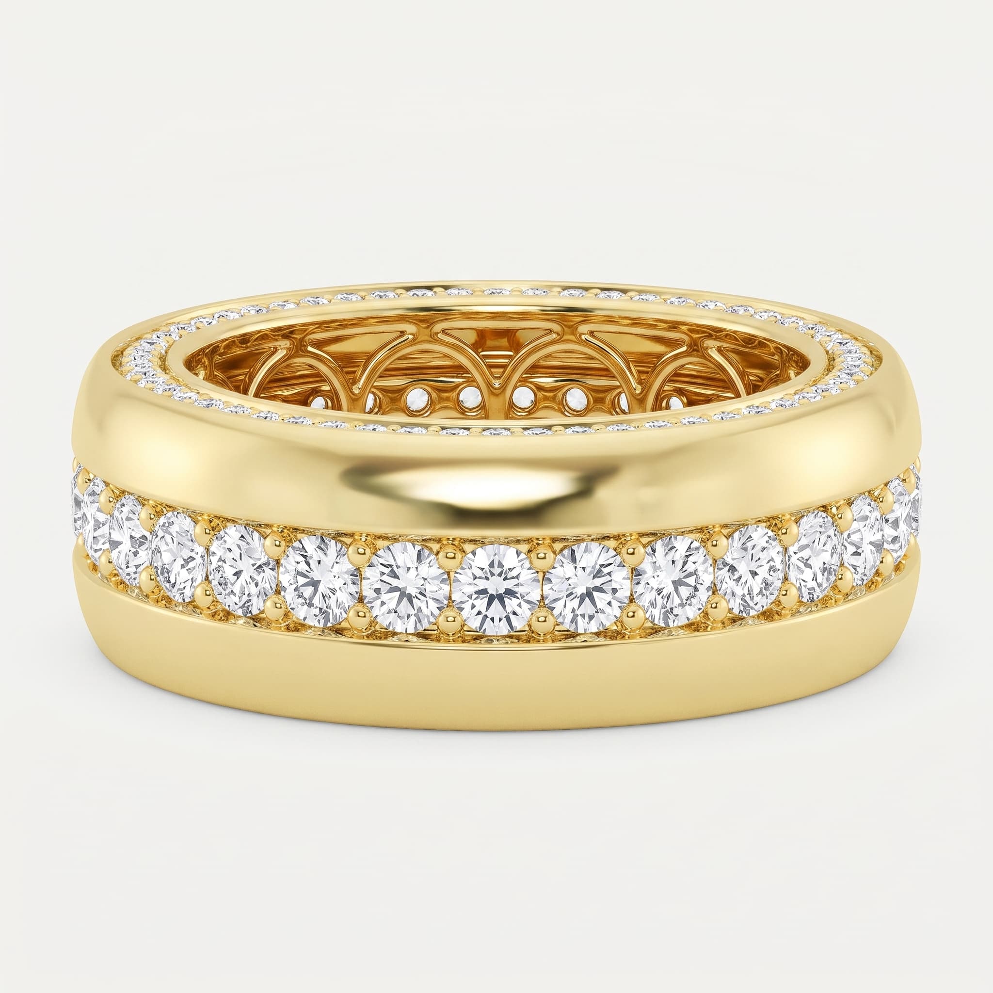 Infinity Row — Round Diamond Two-Row Eternity Ring