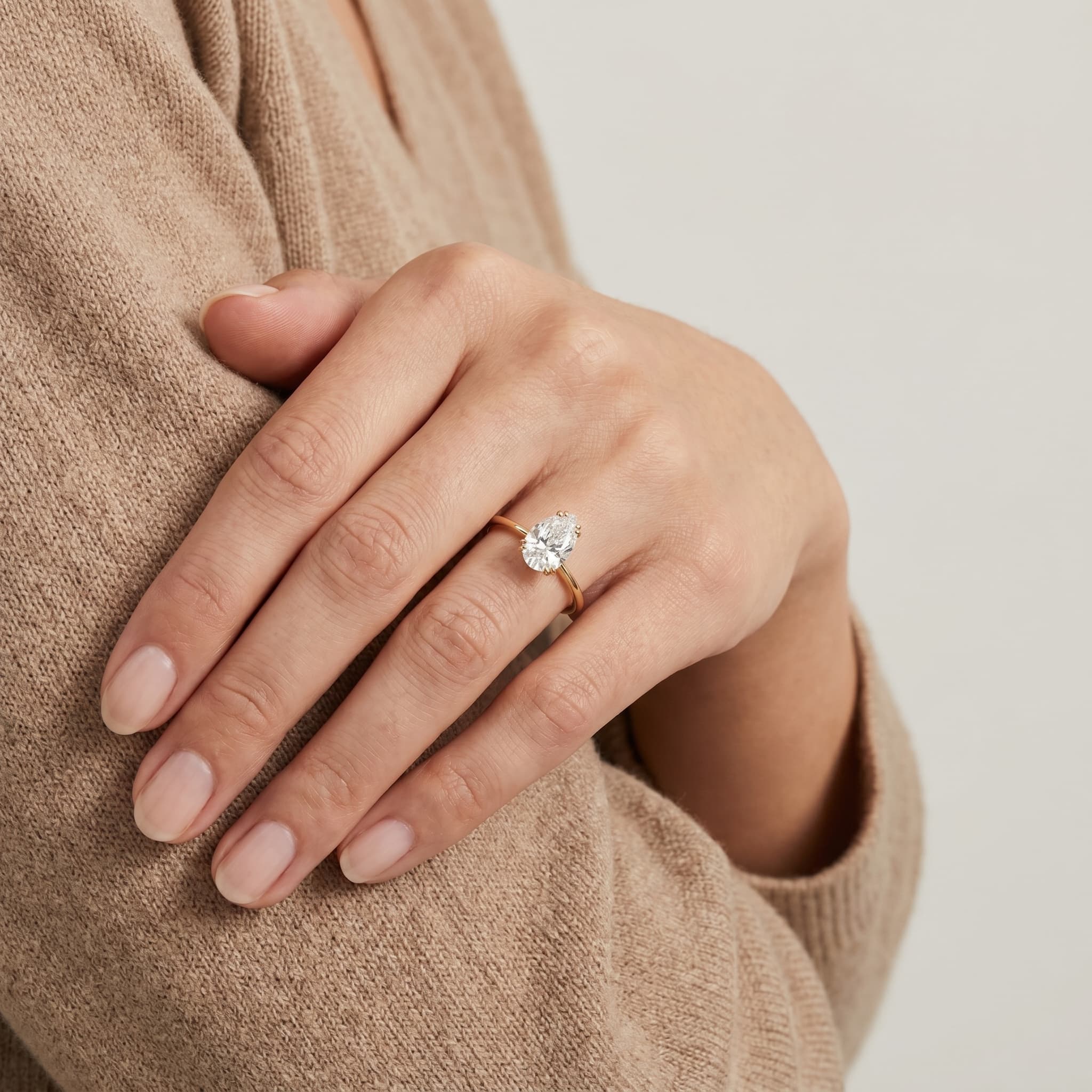 Evermore — Pear Solitaire Diamond Ring thumbnail 4
