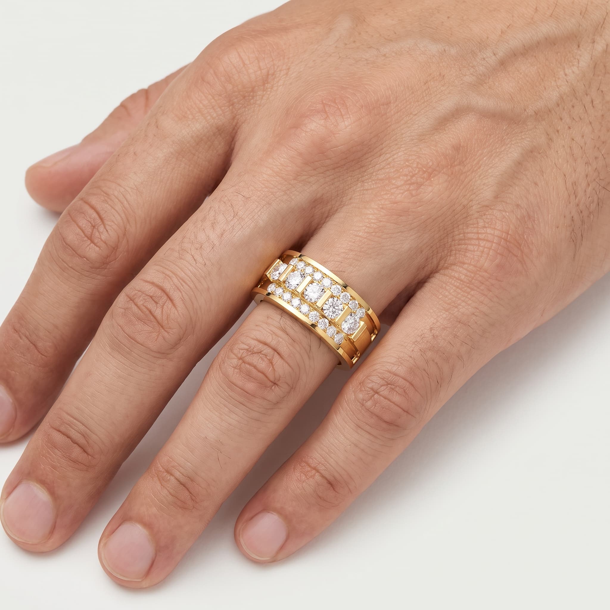 Ironclad — Channel Set Diamond Men's Ring thumbnail 3