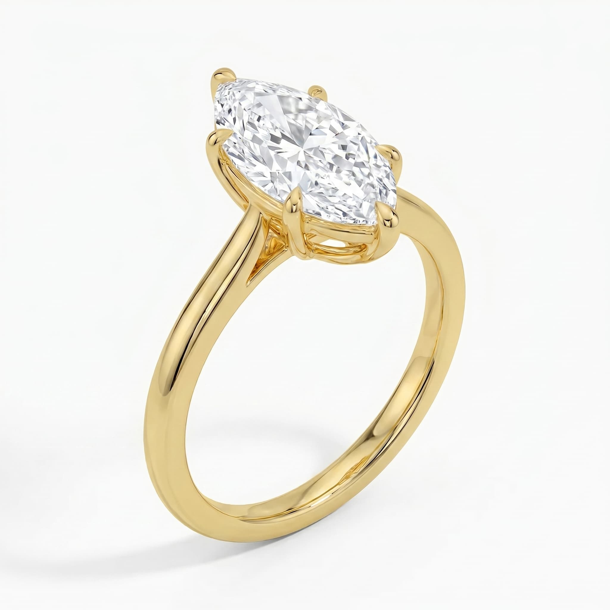 Grace — Fairmined Six-Prong Marquise Solitaire Ring on model