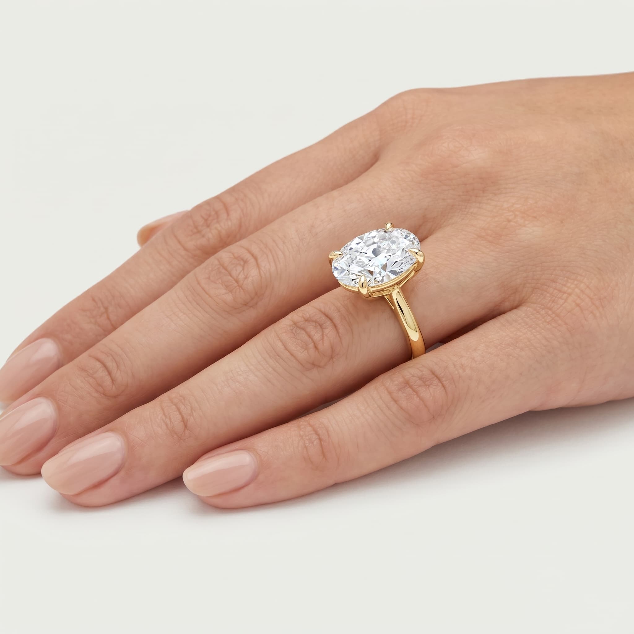 First Light — Oval Solitaire Diamond Ring thumbnail 5