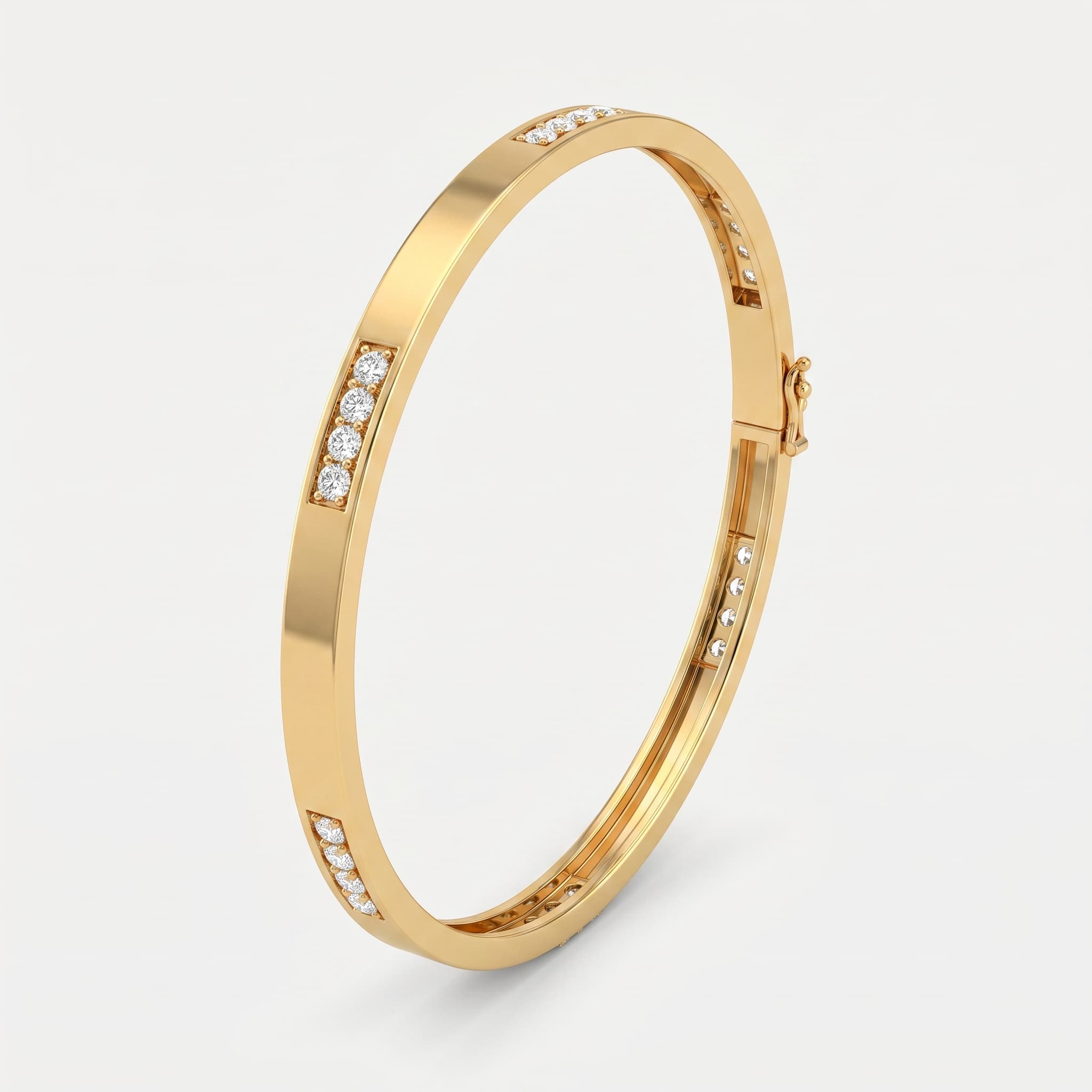 Scattered Stars — Round Diamond Cluster Station Bangle on model