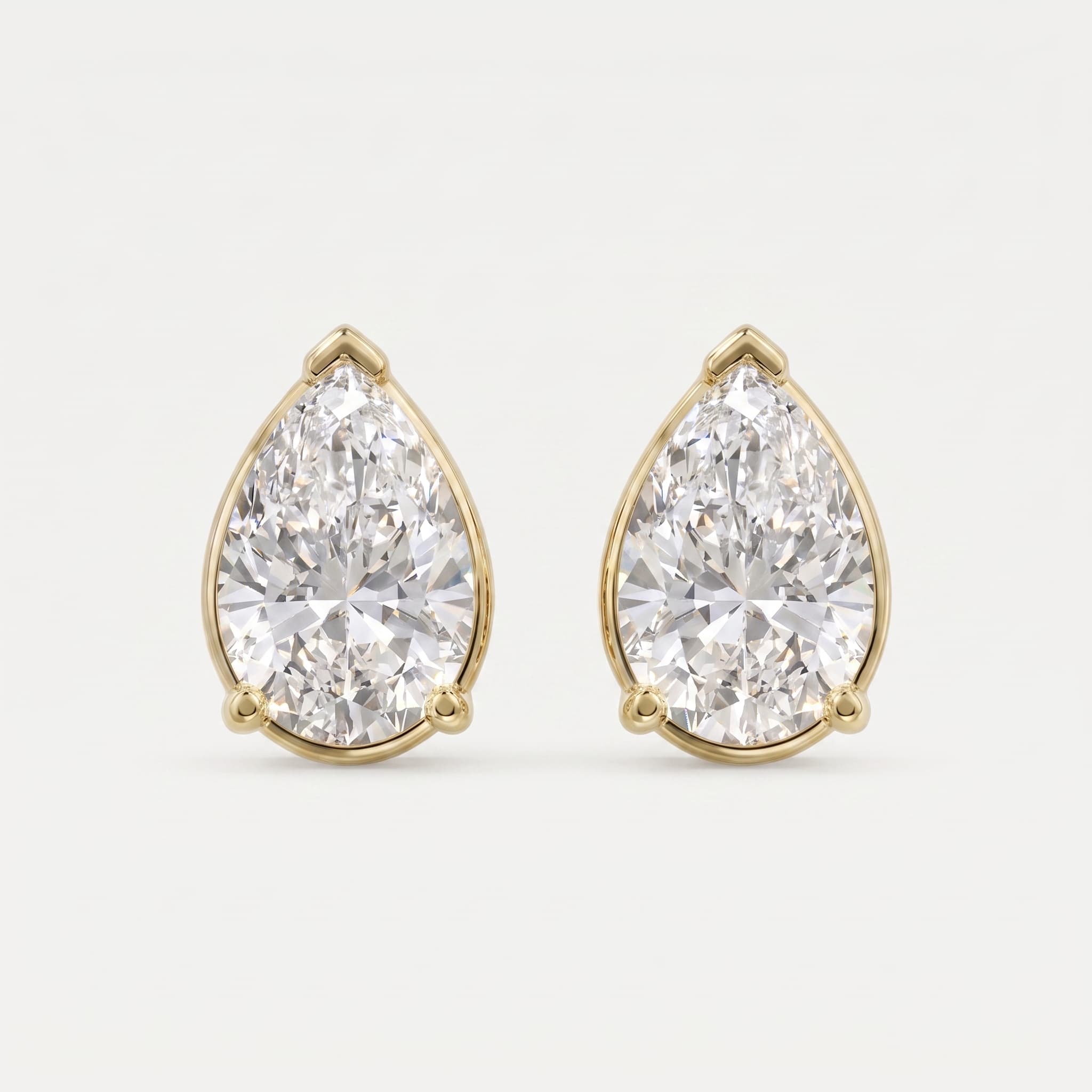Teardrop Promise — Pear Shape Diamond Stud Earrings