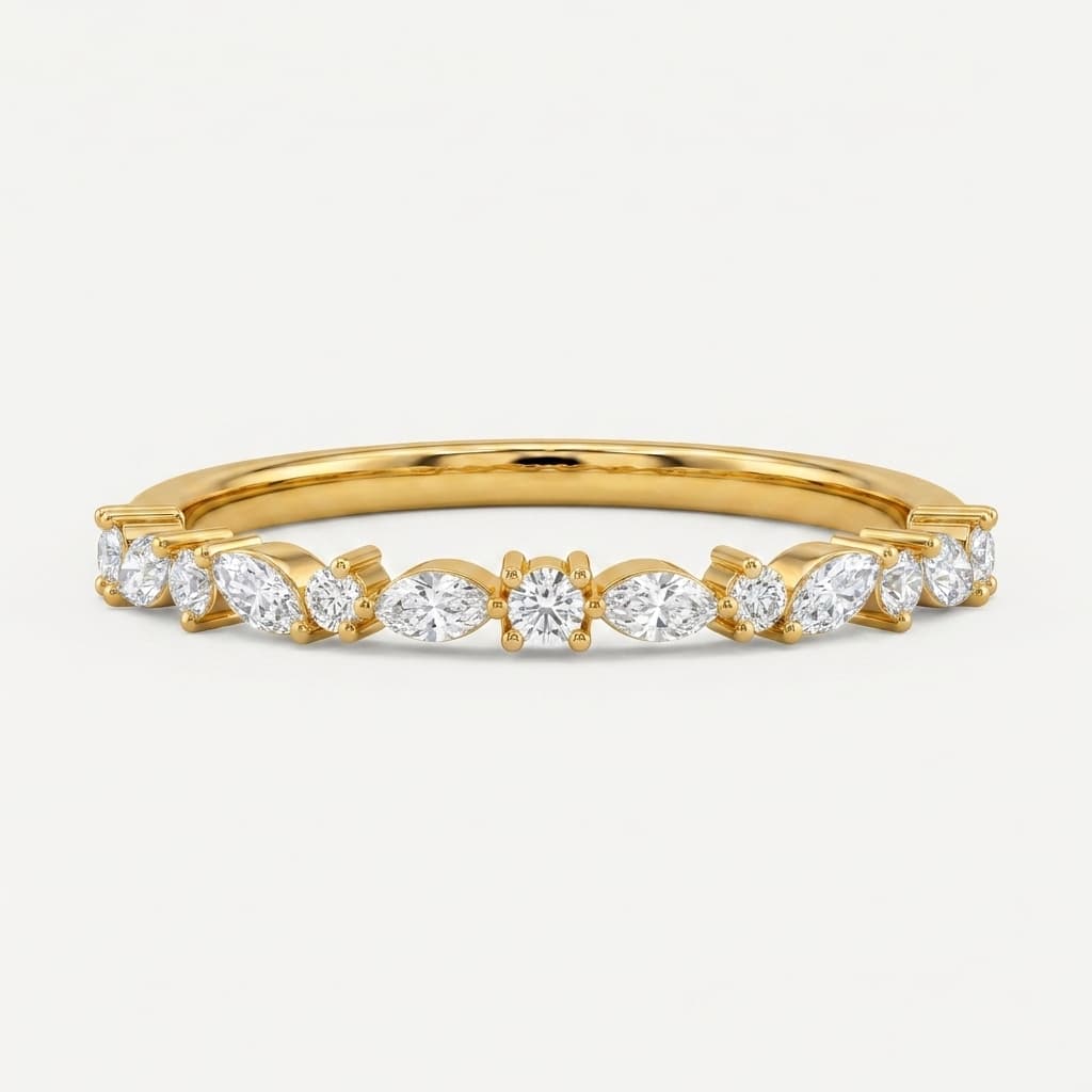 Marquise Reverie — Marquise & Round Diamond Eternity Band