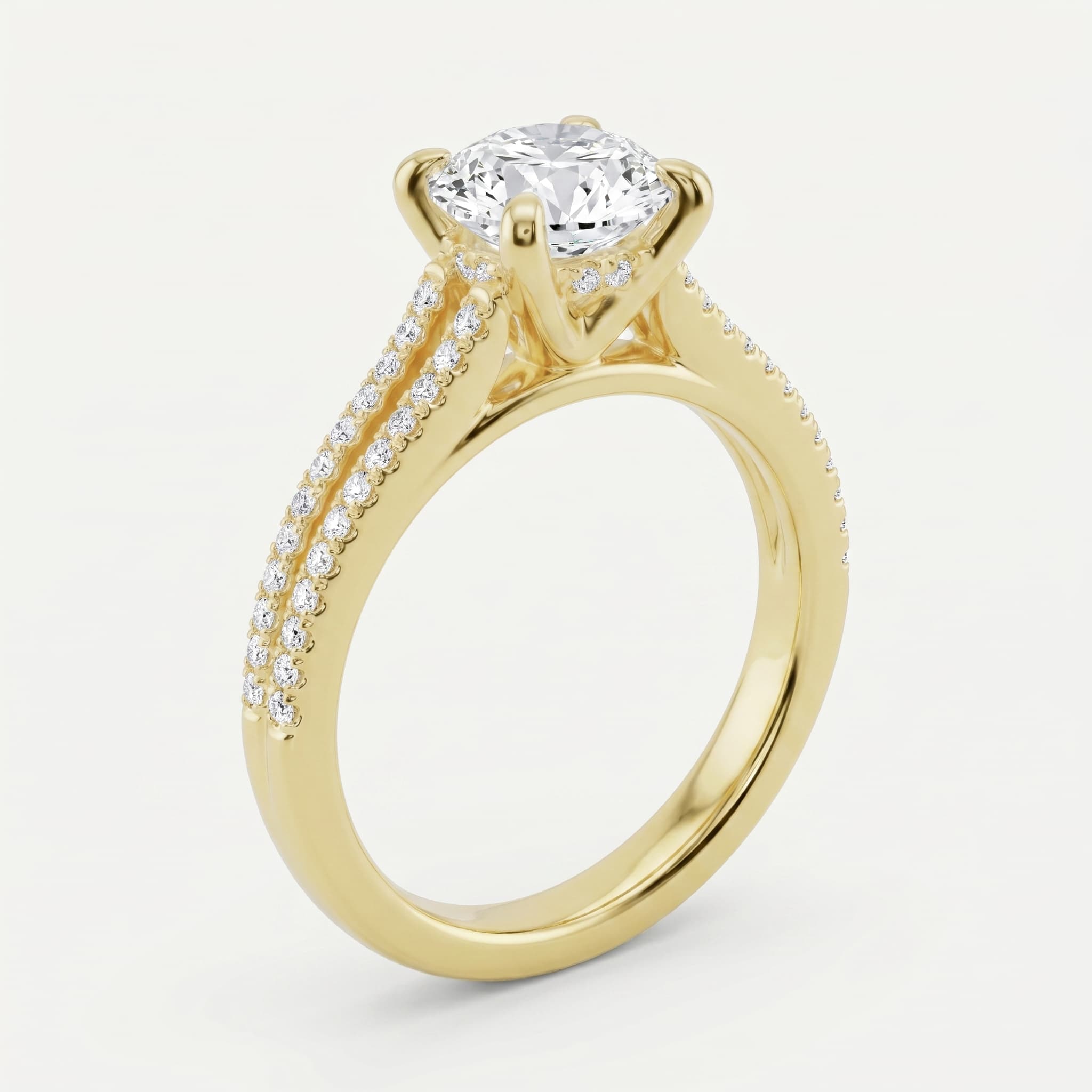 Layers of Us — Round Diamond Split Shank Ring thumbnail 3