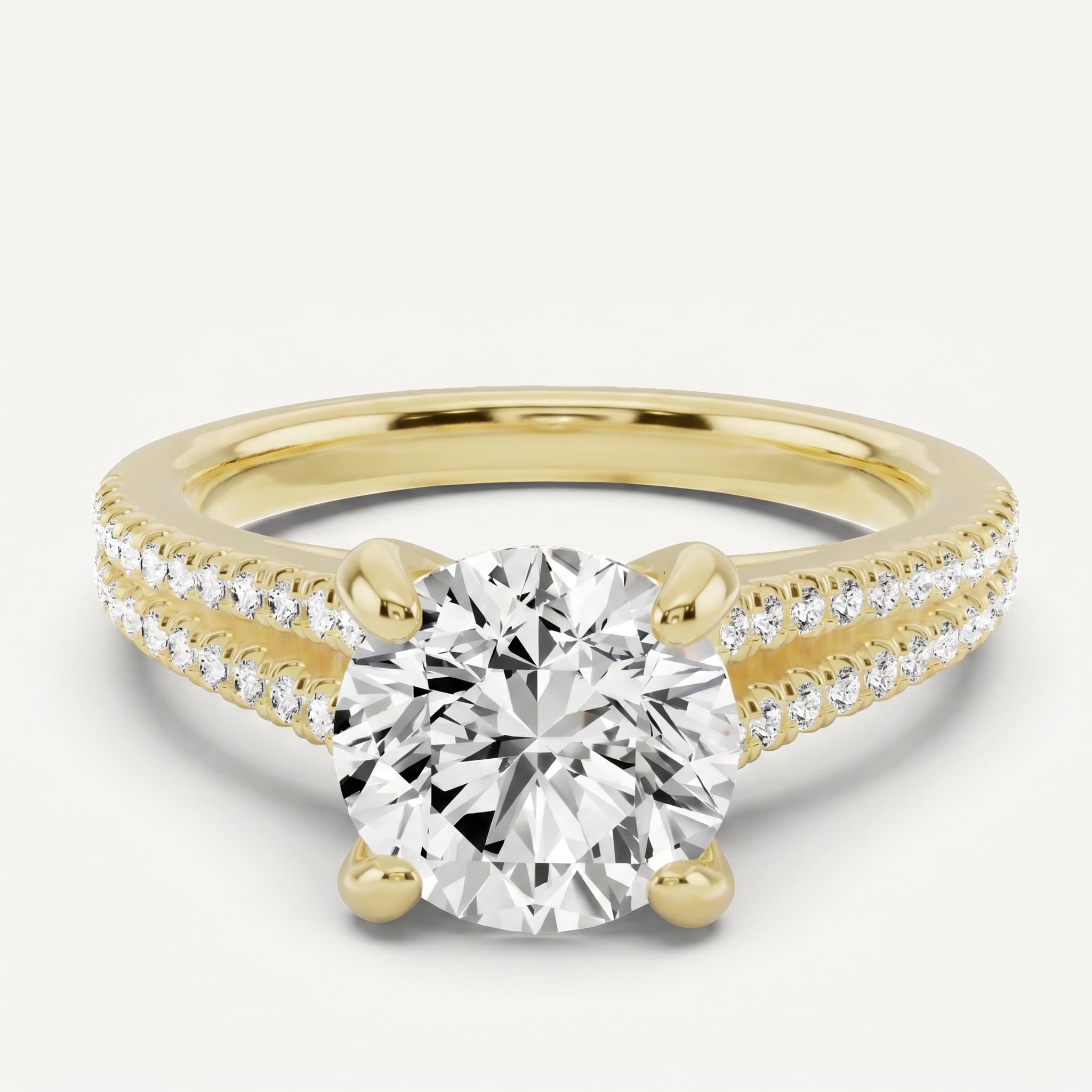 Layers of Us — Round Diamond Split Shank Ring