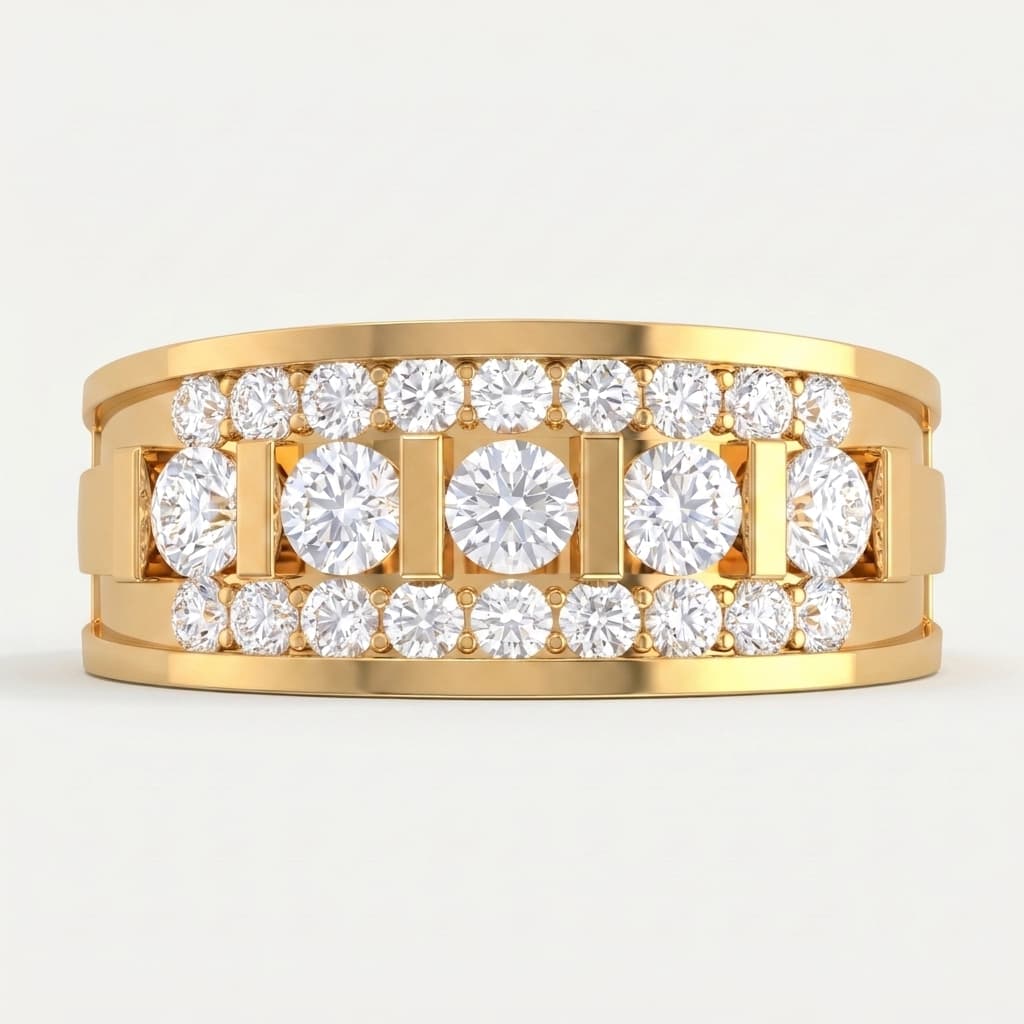 Ironclad — Channel Set Diamond Men's Ring
