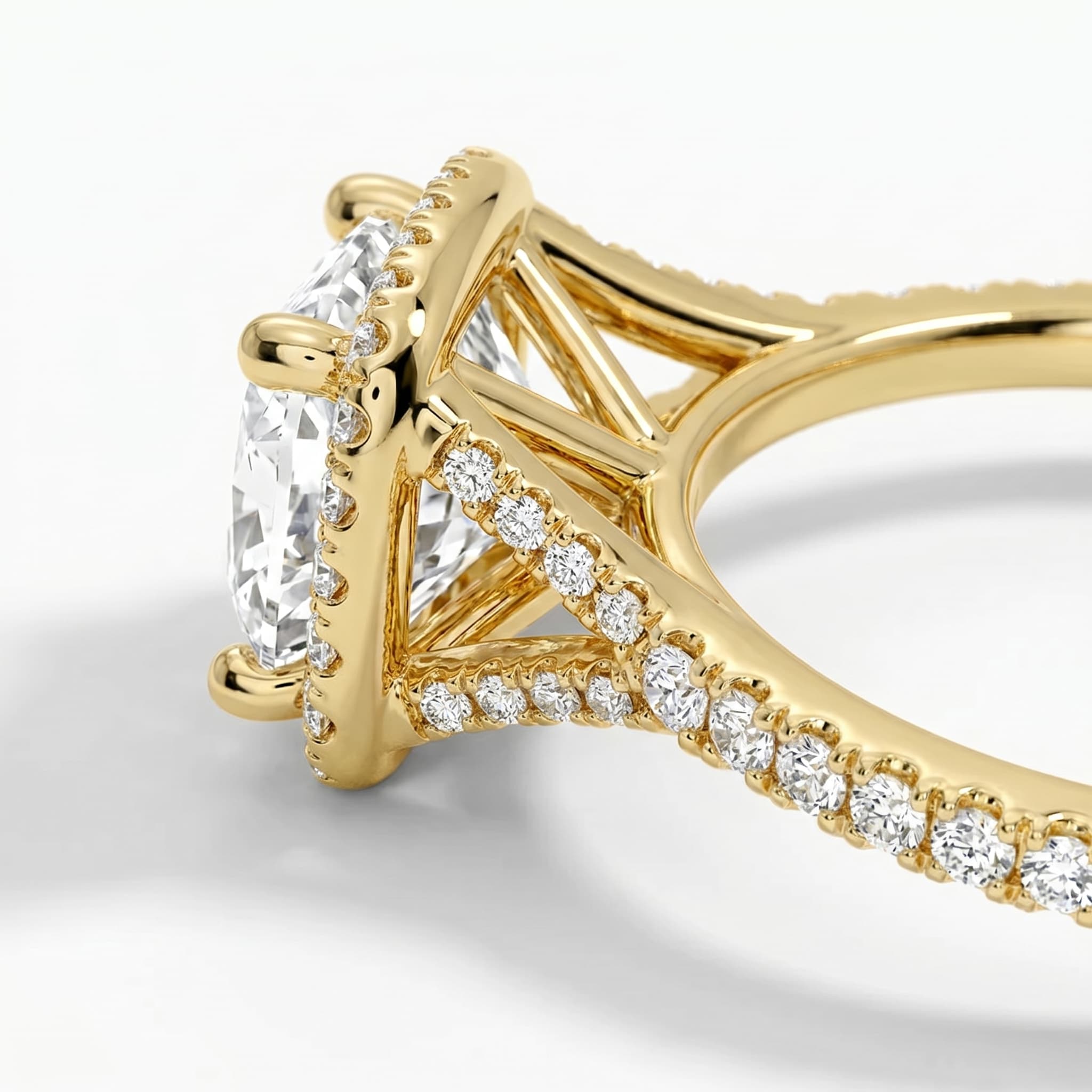 Beloved — Cushion Halo Diamond Ring thumbnail 3