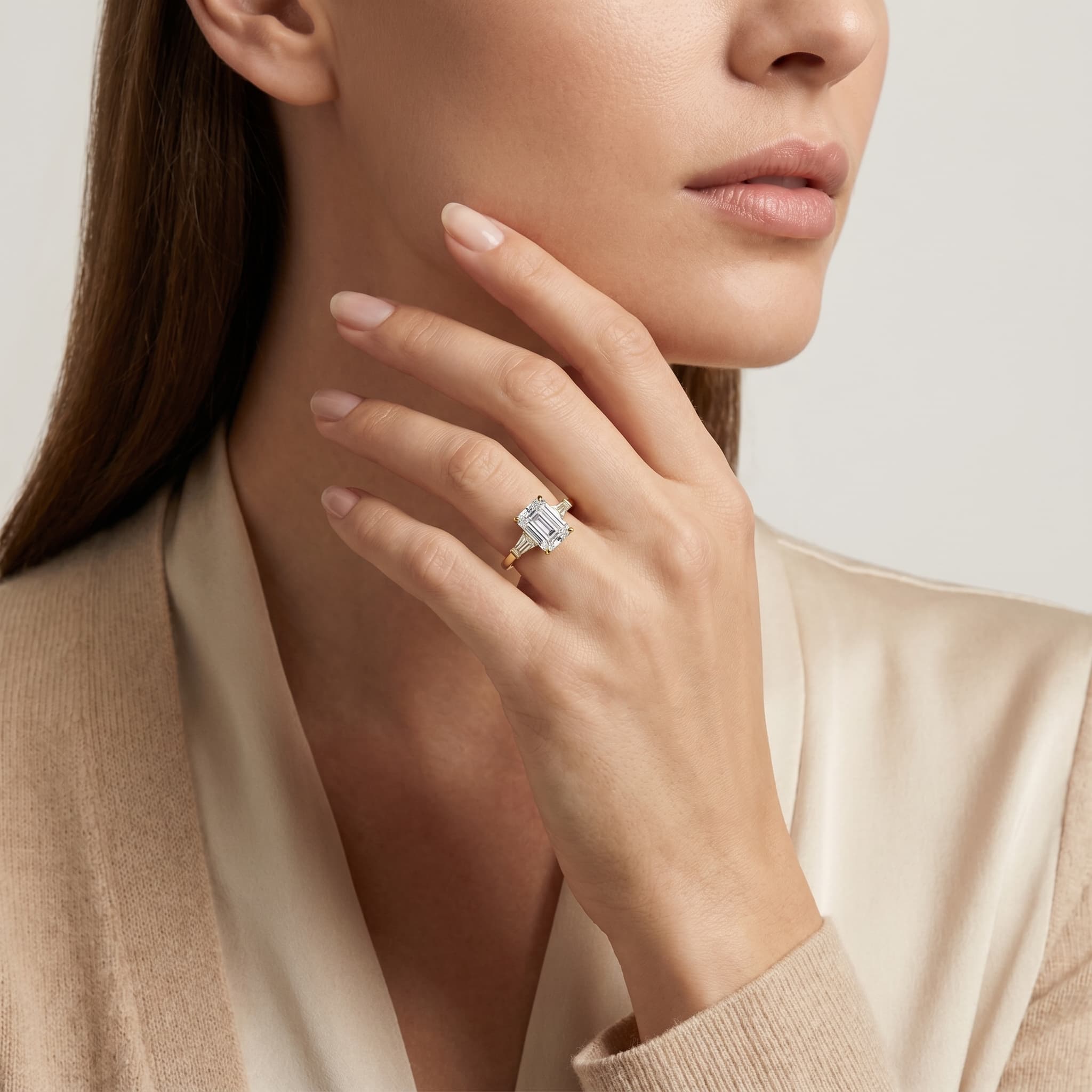 Symphony of Forever — Double Prong Three-Stone Diamond Ring thumbnail 4