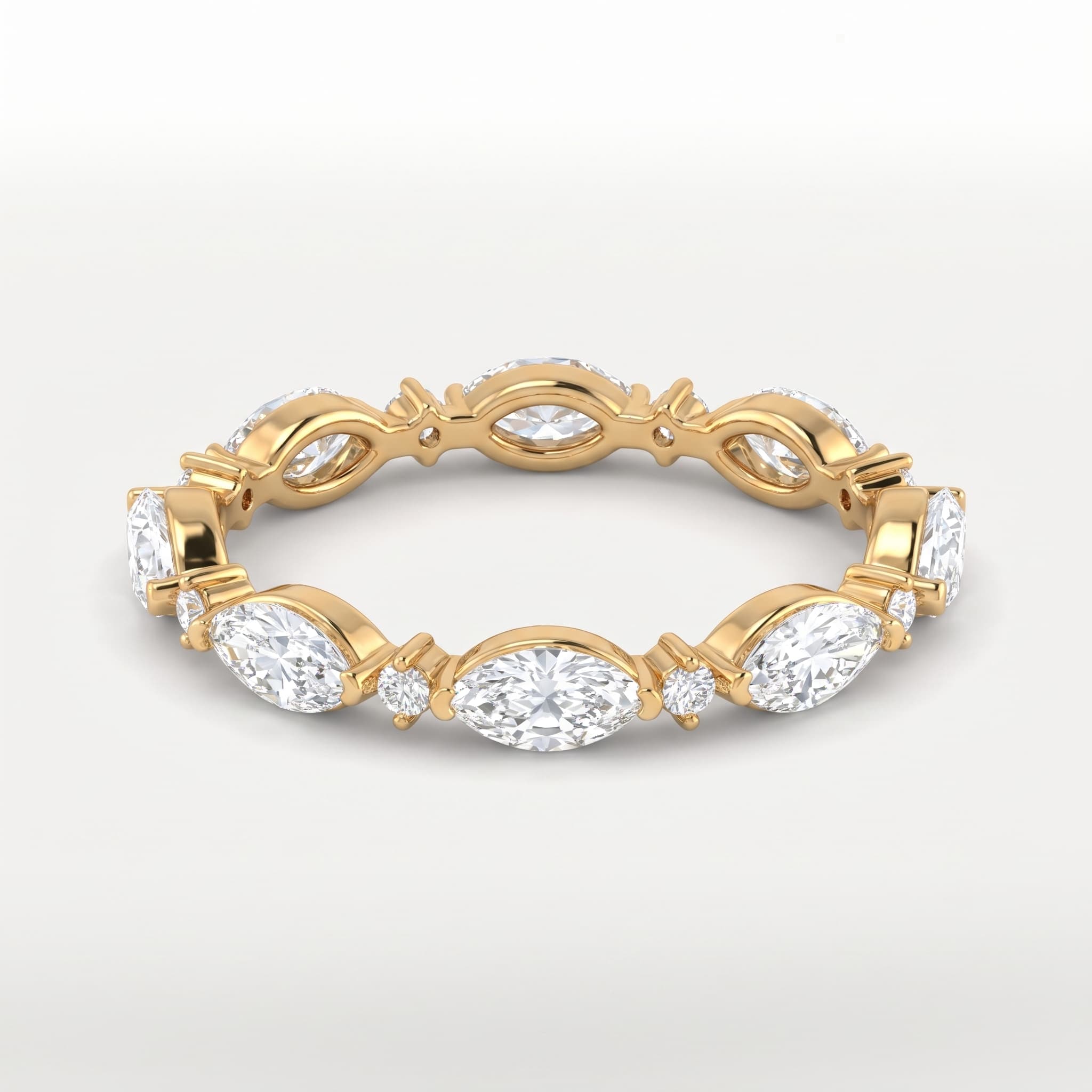Marquise Waltz — Marquise & Round Diamond Eternity Band