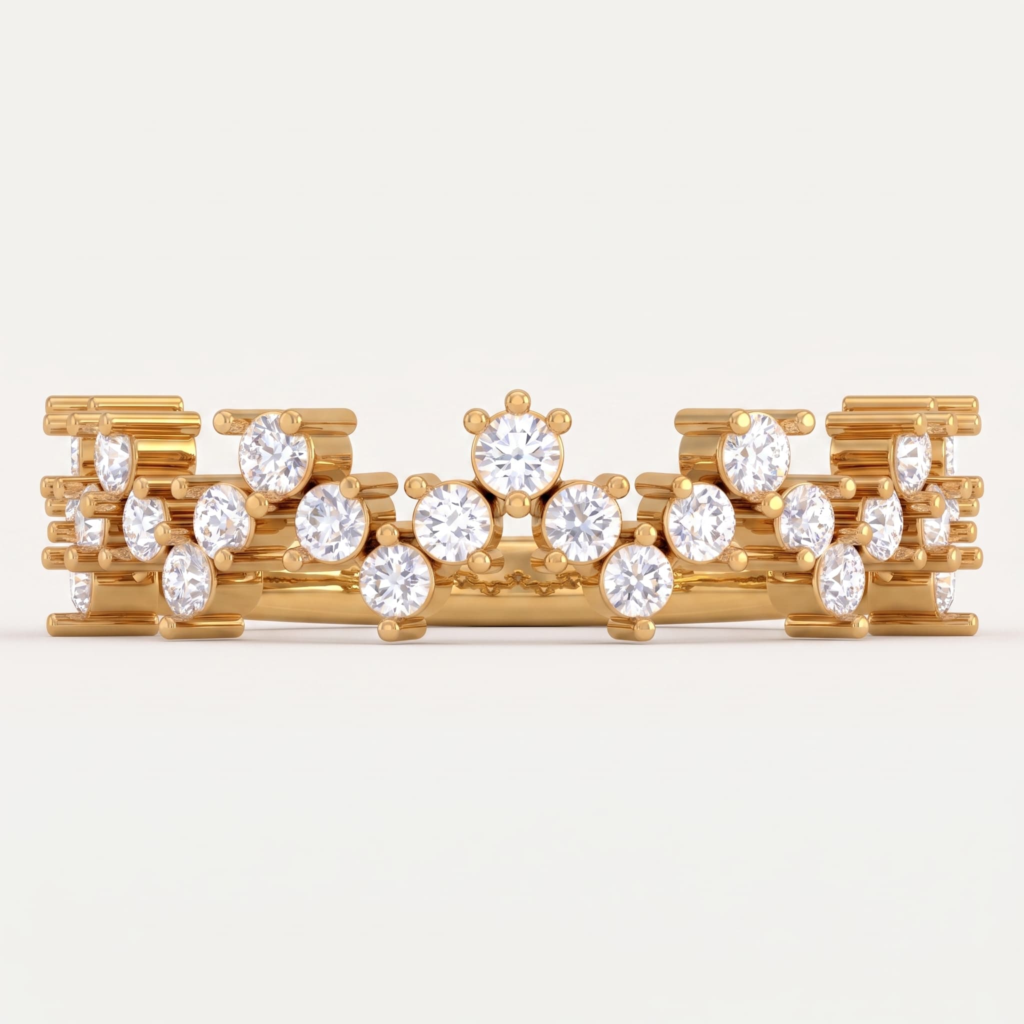 Constellation Drift — Round Diamond Cluster Ring