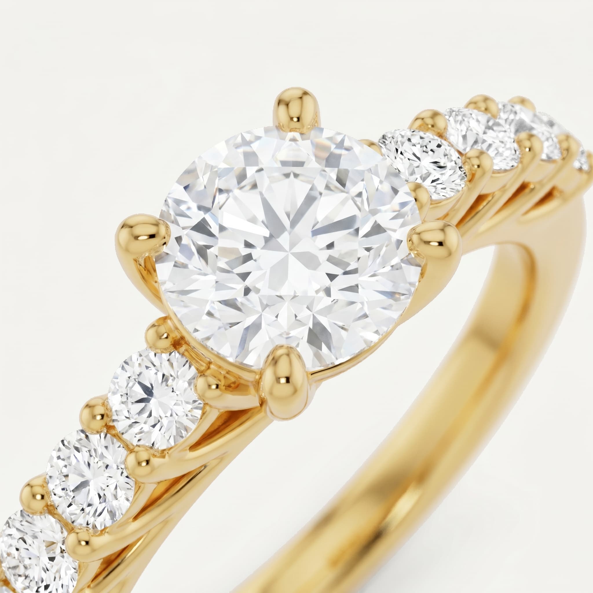 Cascade of Light — Round Diamond Engagement Ring thumbnail 3