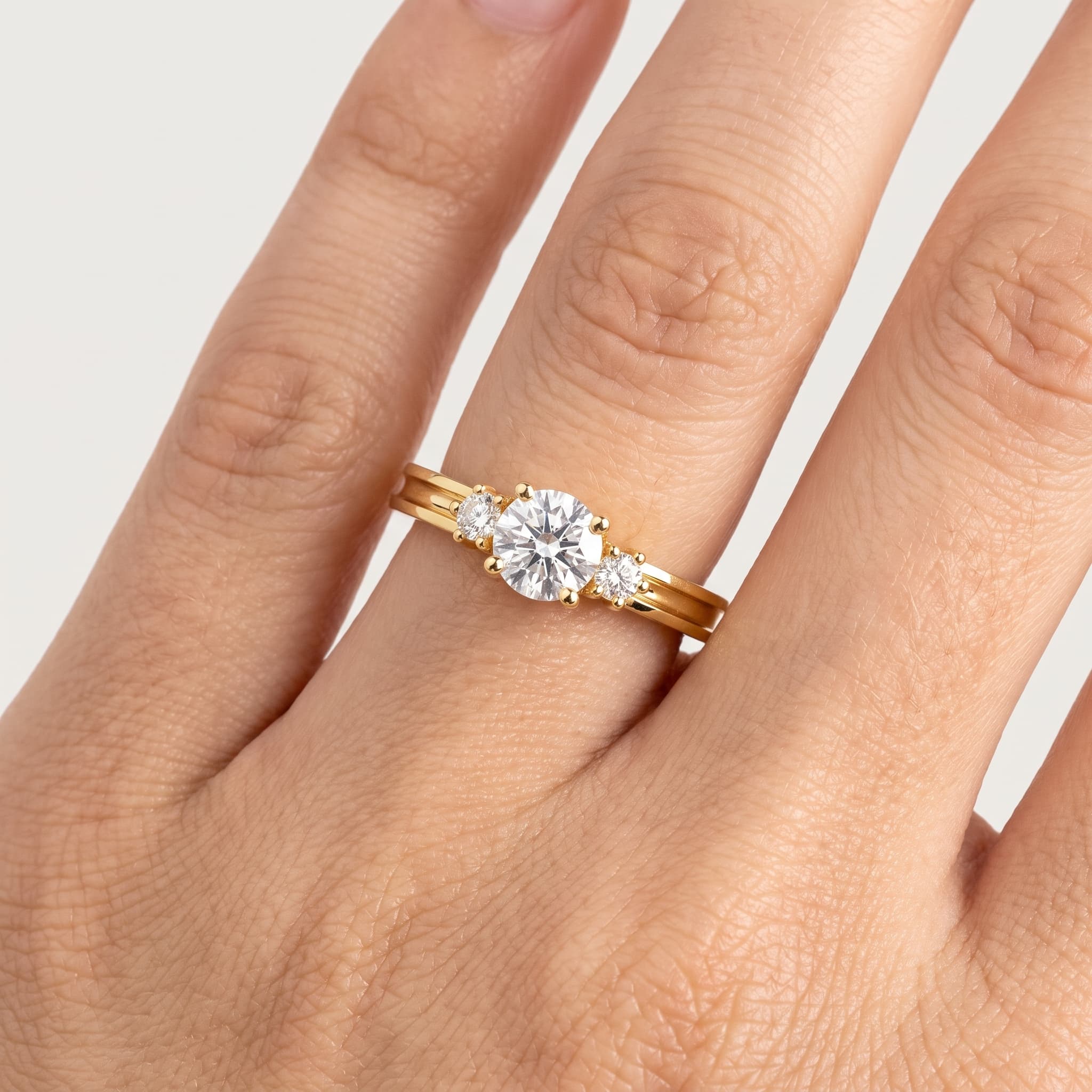 Ever After — Round Diamond Three Stone Ring thumbnail 4
