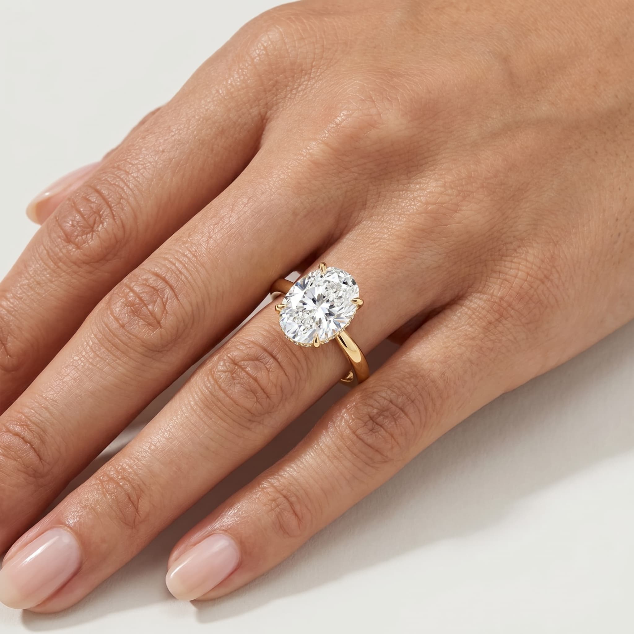 Provence Solitaire — Hidden Halo Diamond Ring thumbnail 5