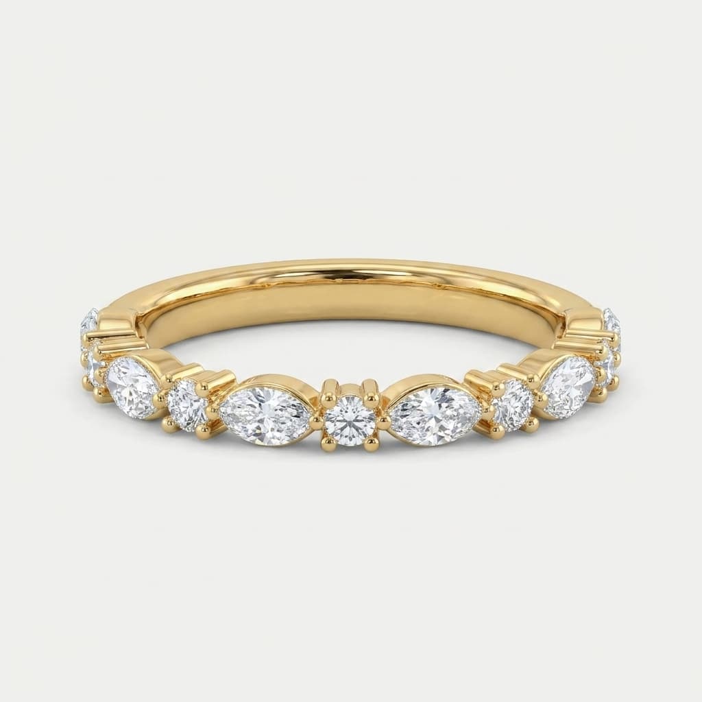 Marquise Lullaby — Marquise & Round Diamond Eternity Band