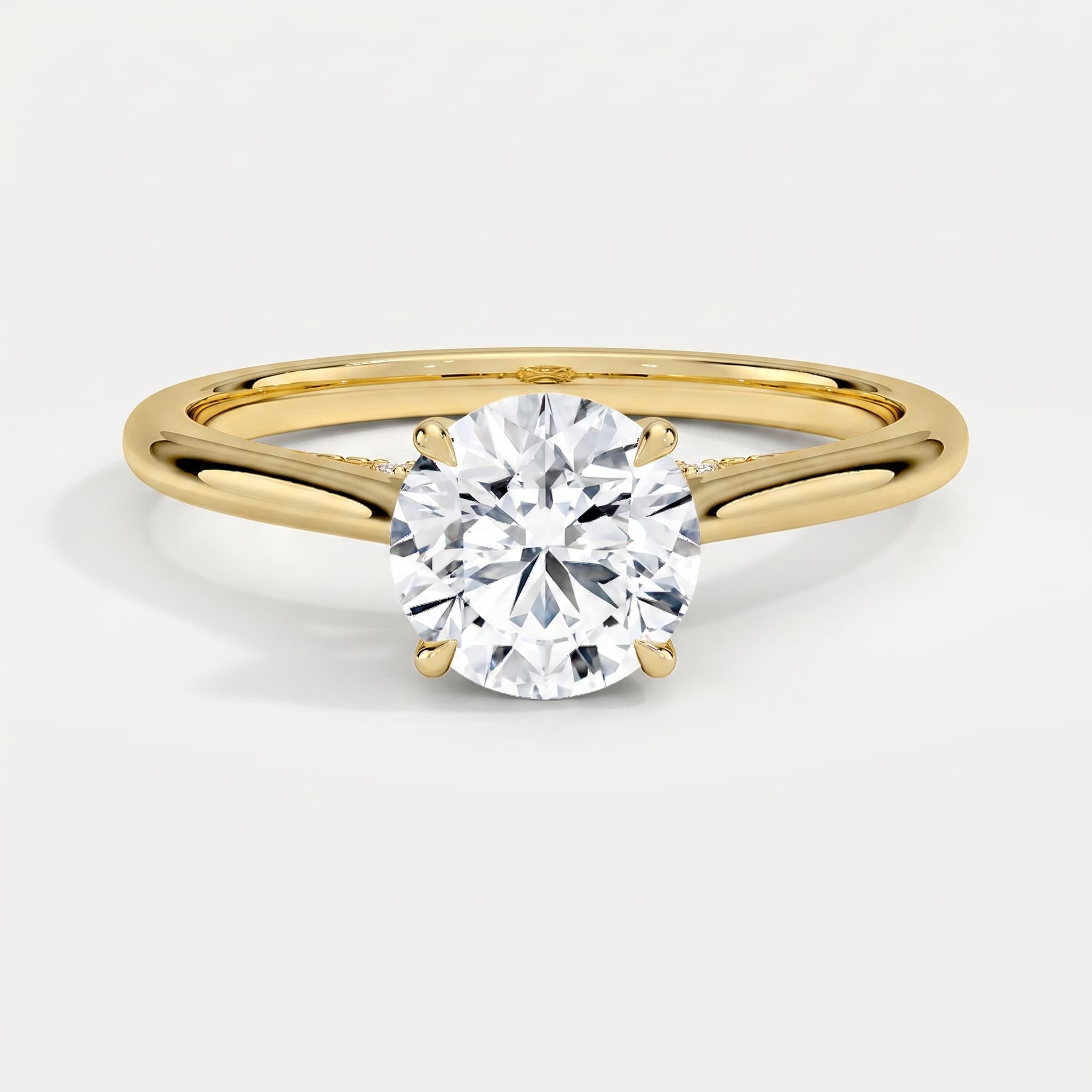 Secret Sparkle — Round Hidden Halo Diamond Ring