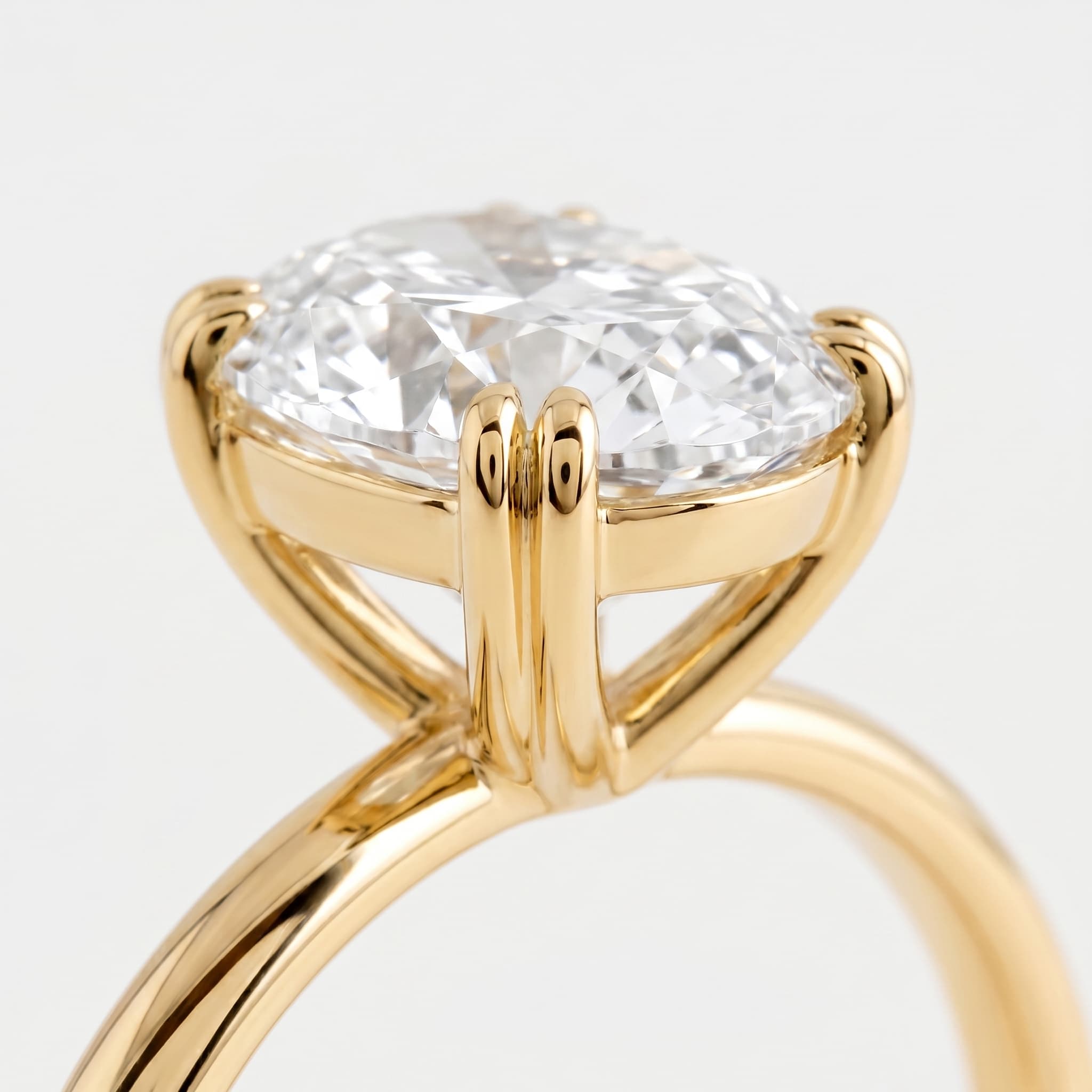 First Light — Oval Solitaire Diamond Ring thumbnail 3
