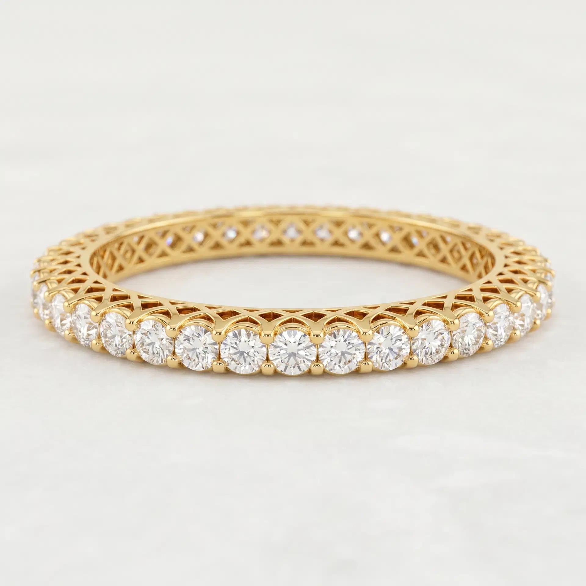 Classic Diamond Lattice Eternity Bangle