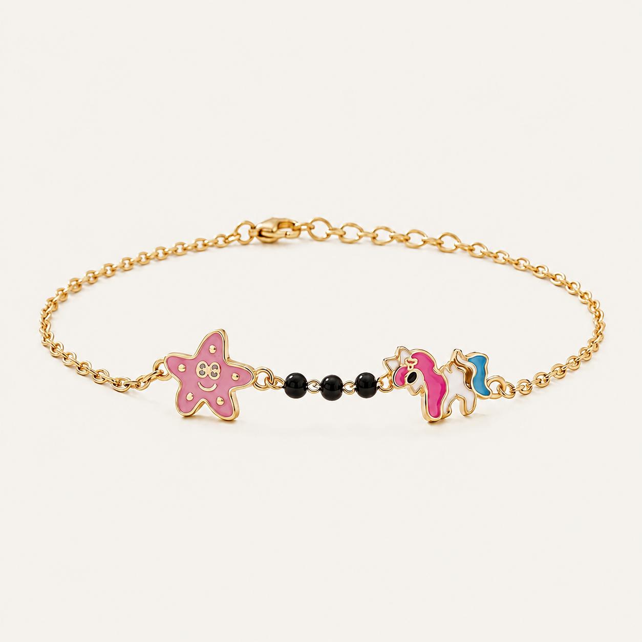 Sea Stars & Little Unicorn Charm Bracelet