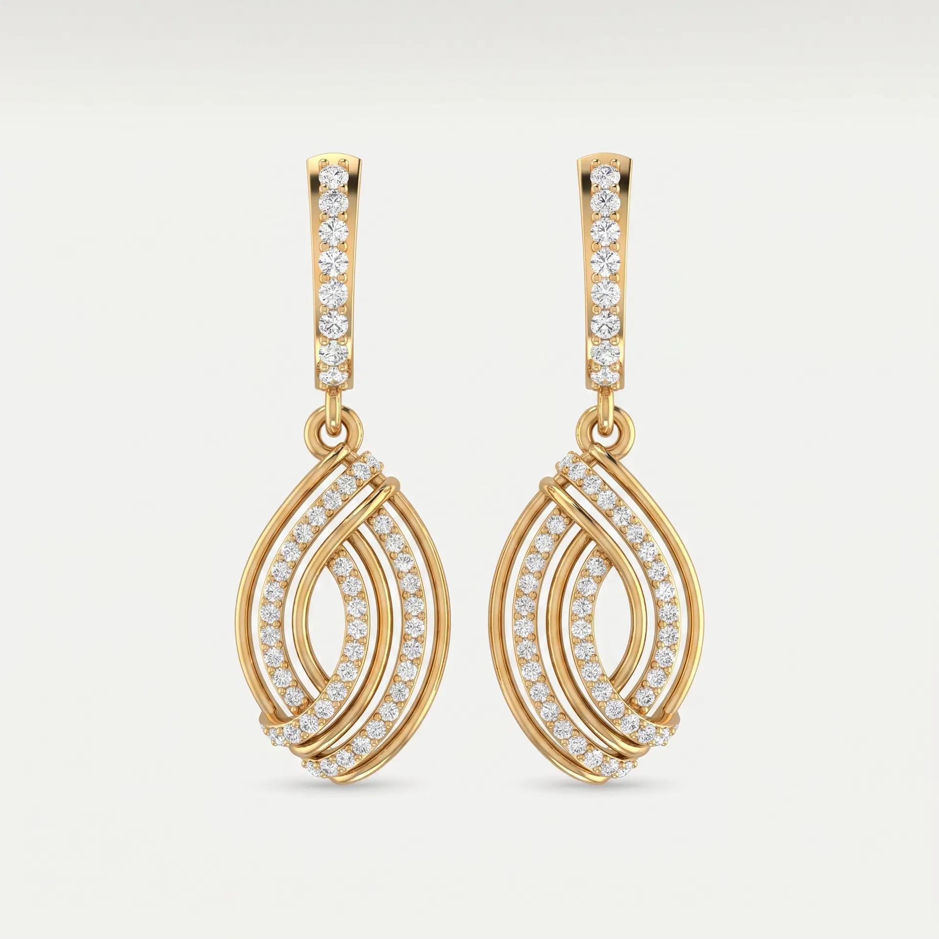 Celestial Loop Pavé Hoop Earrings