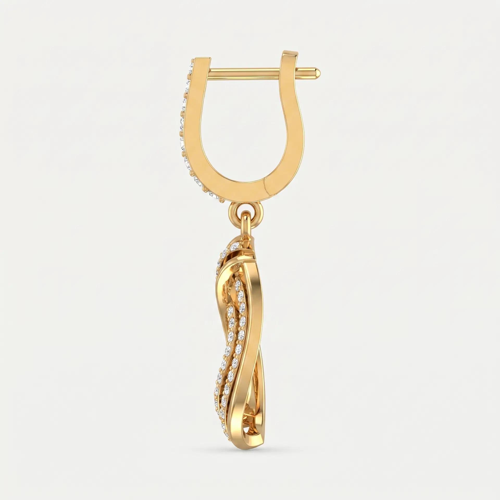 Celestial Loop Pavé Hoop Earrings on model