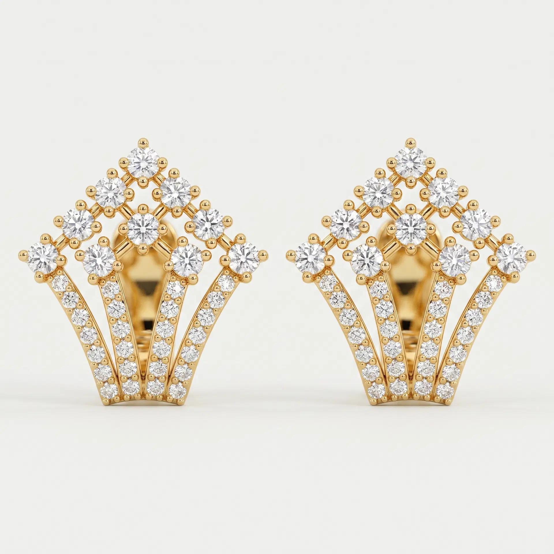 Radiance Diamond Fan Earrings