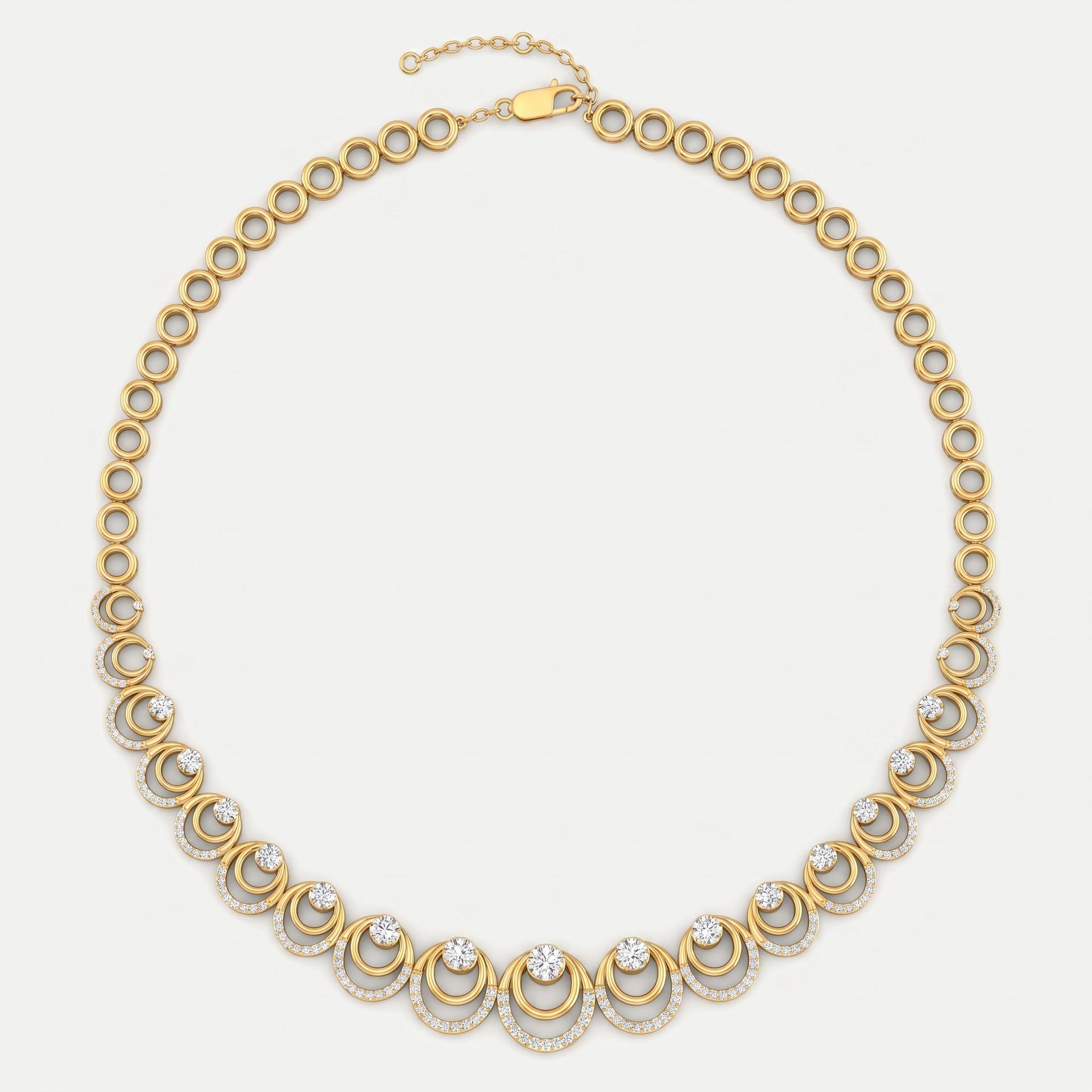 Celestial Circles Diamond Necklace