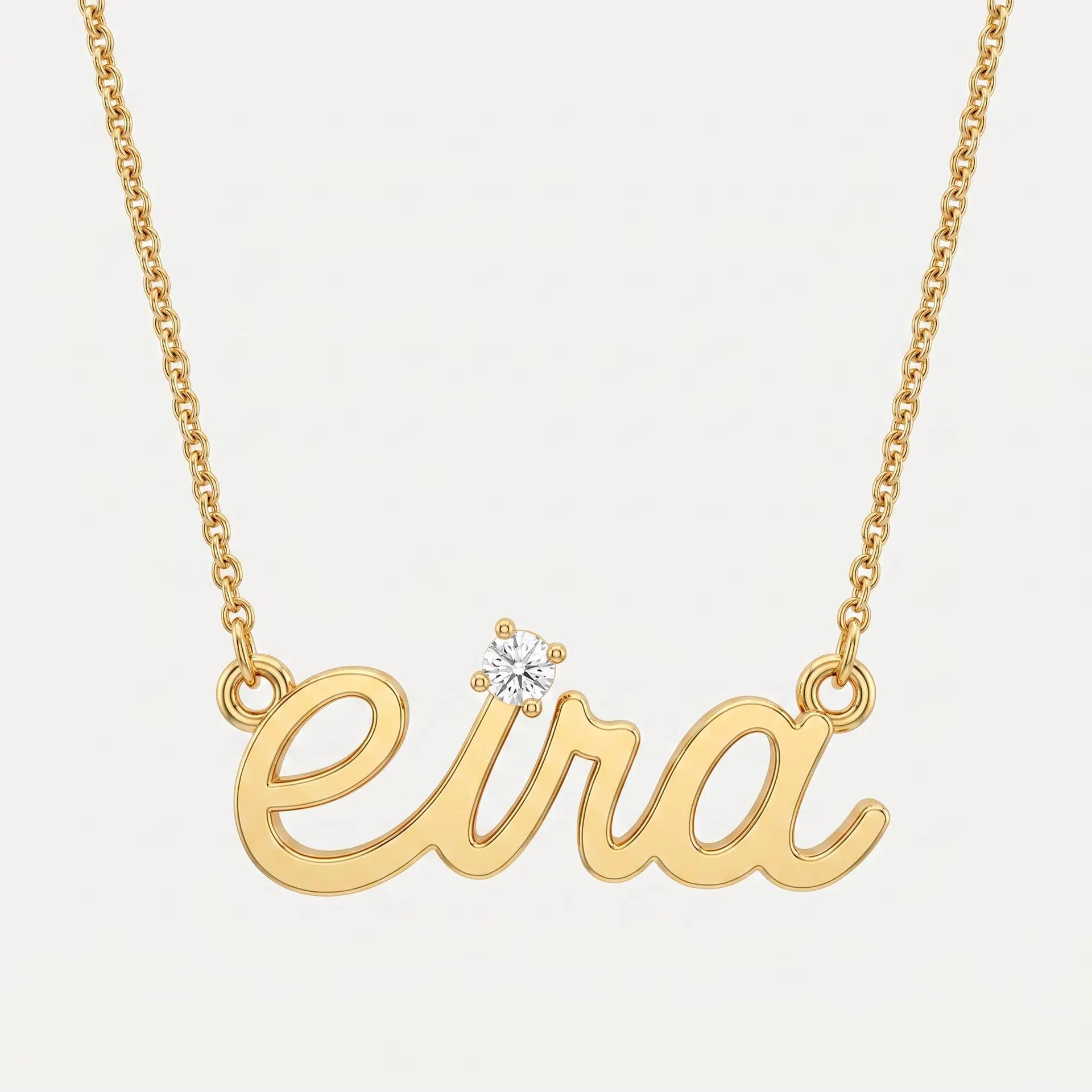 Diamond Script Name Pendant 1