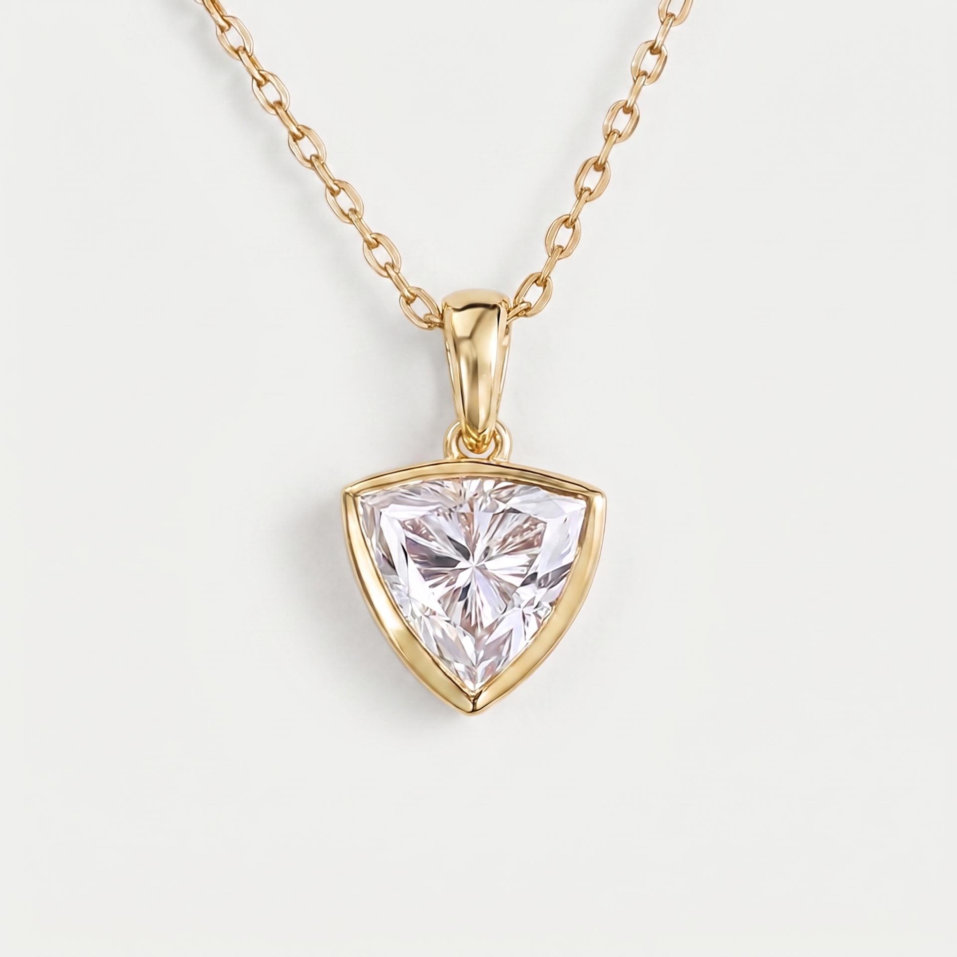 Trillion Cut Lab Grown Diamond Pendant 1