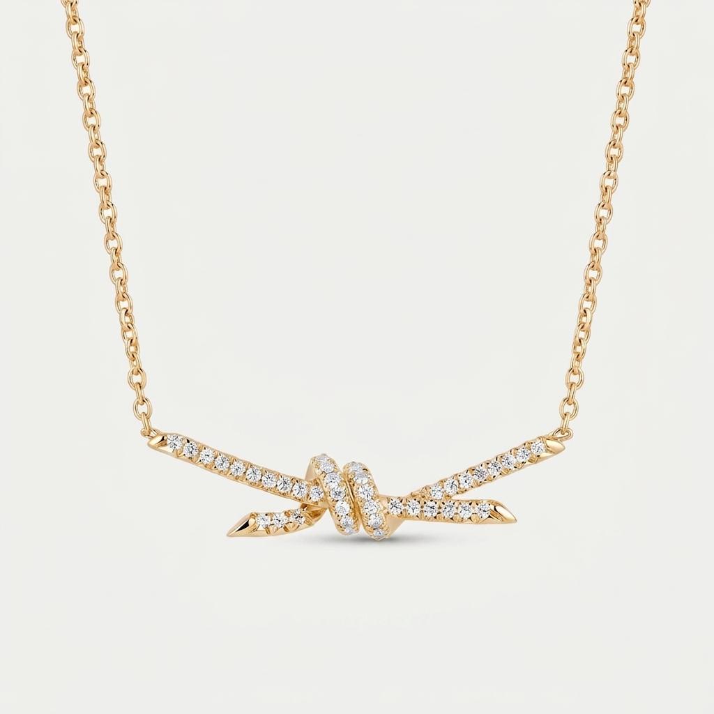 Diamond Knot Bar Pendant 1