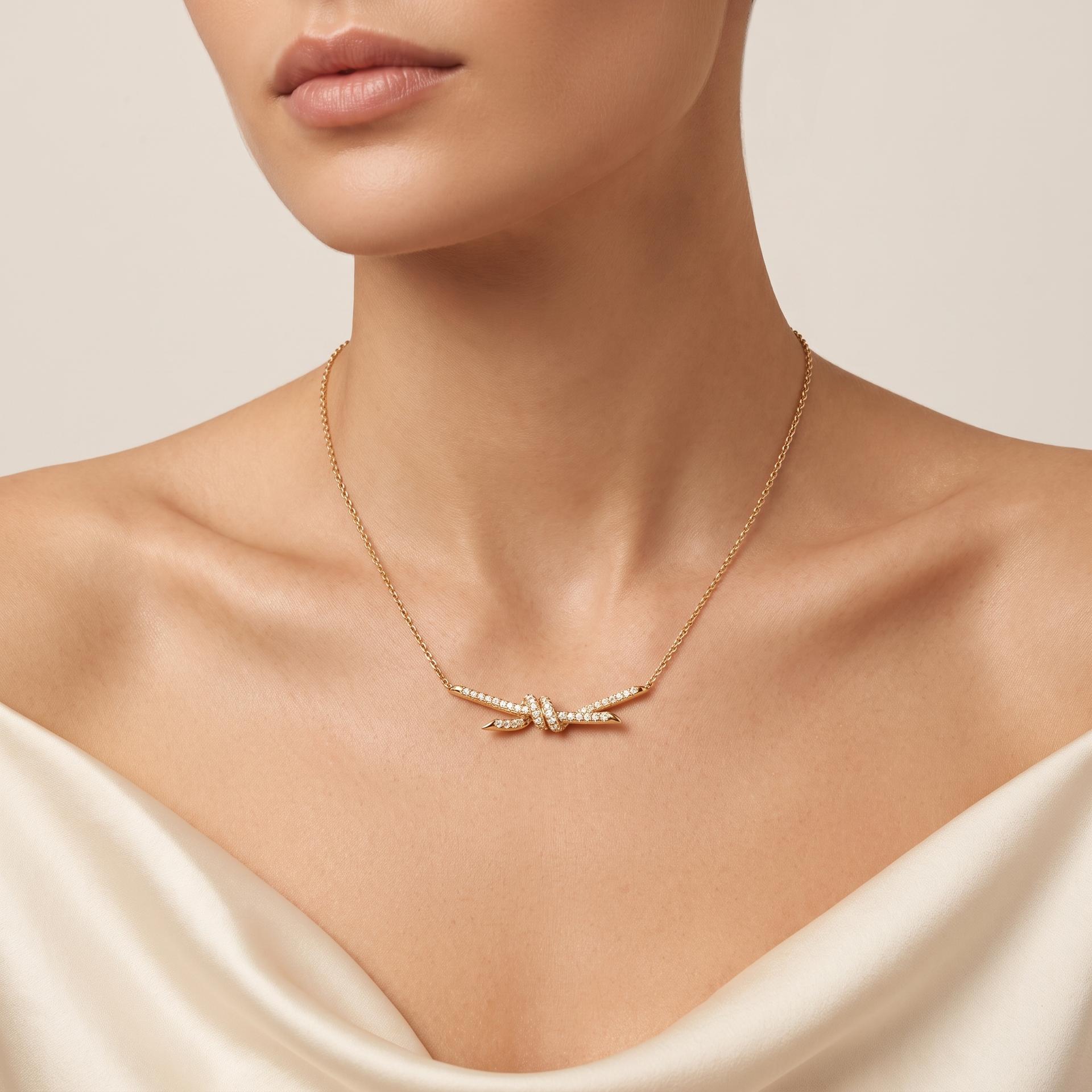 Diamond Knot Bar Pendant 2