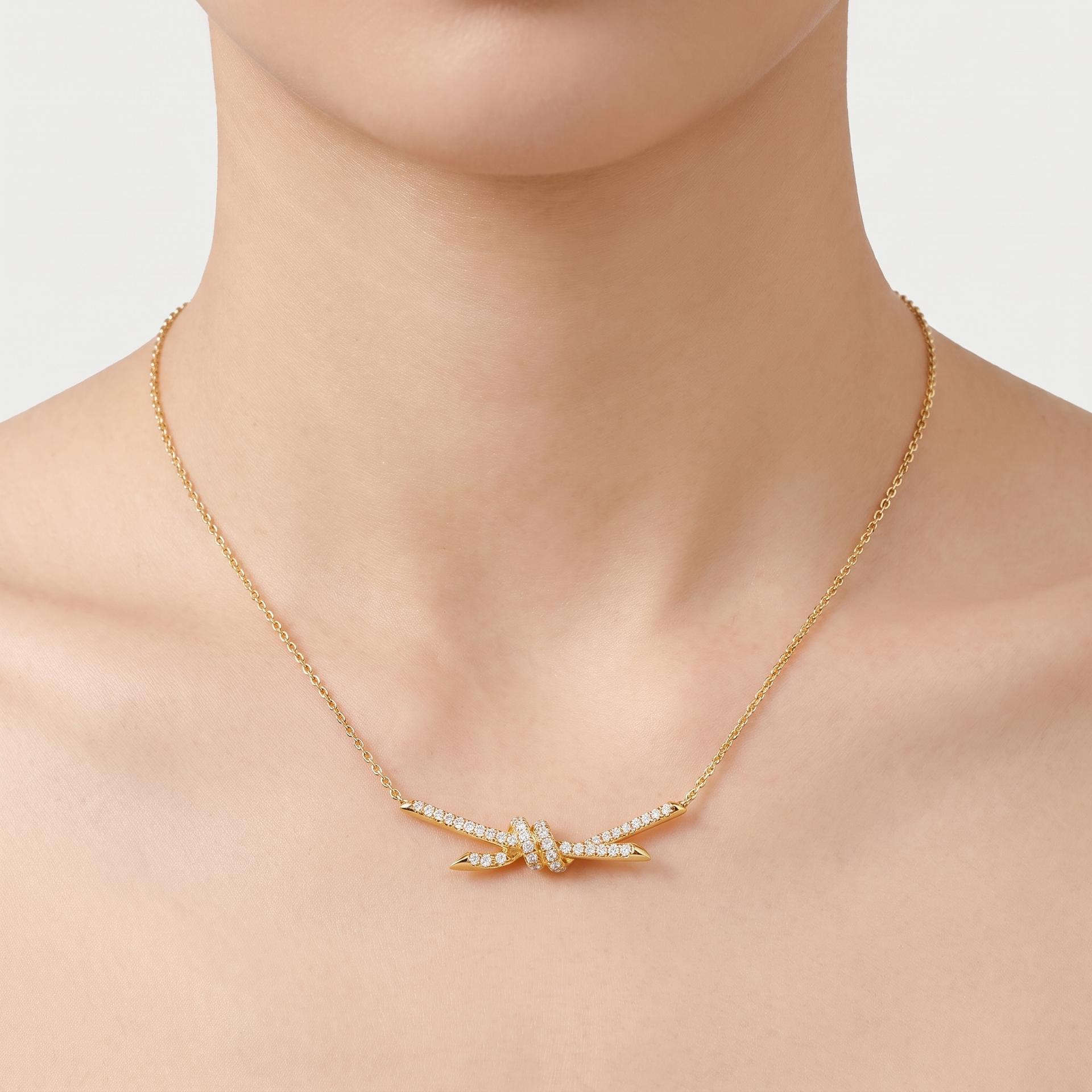 Diamond Knot Bar Pendant 3