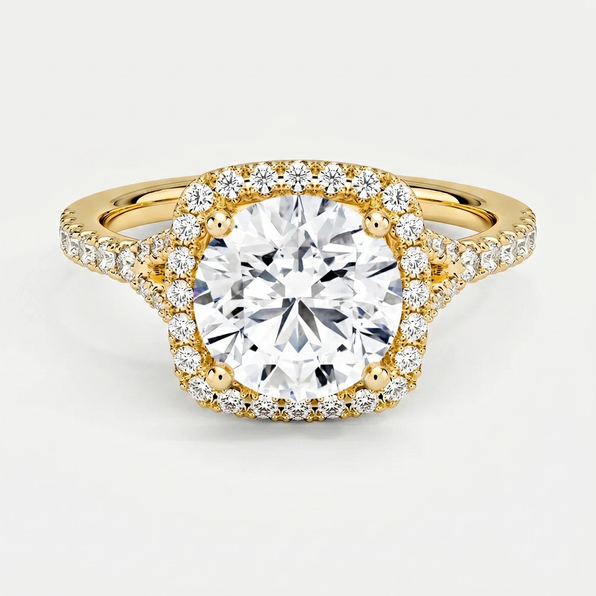 Cushion Halo Diamond Ring