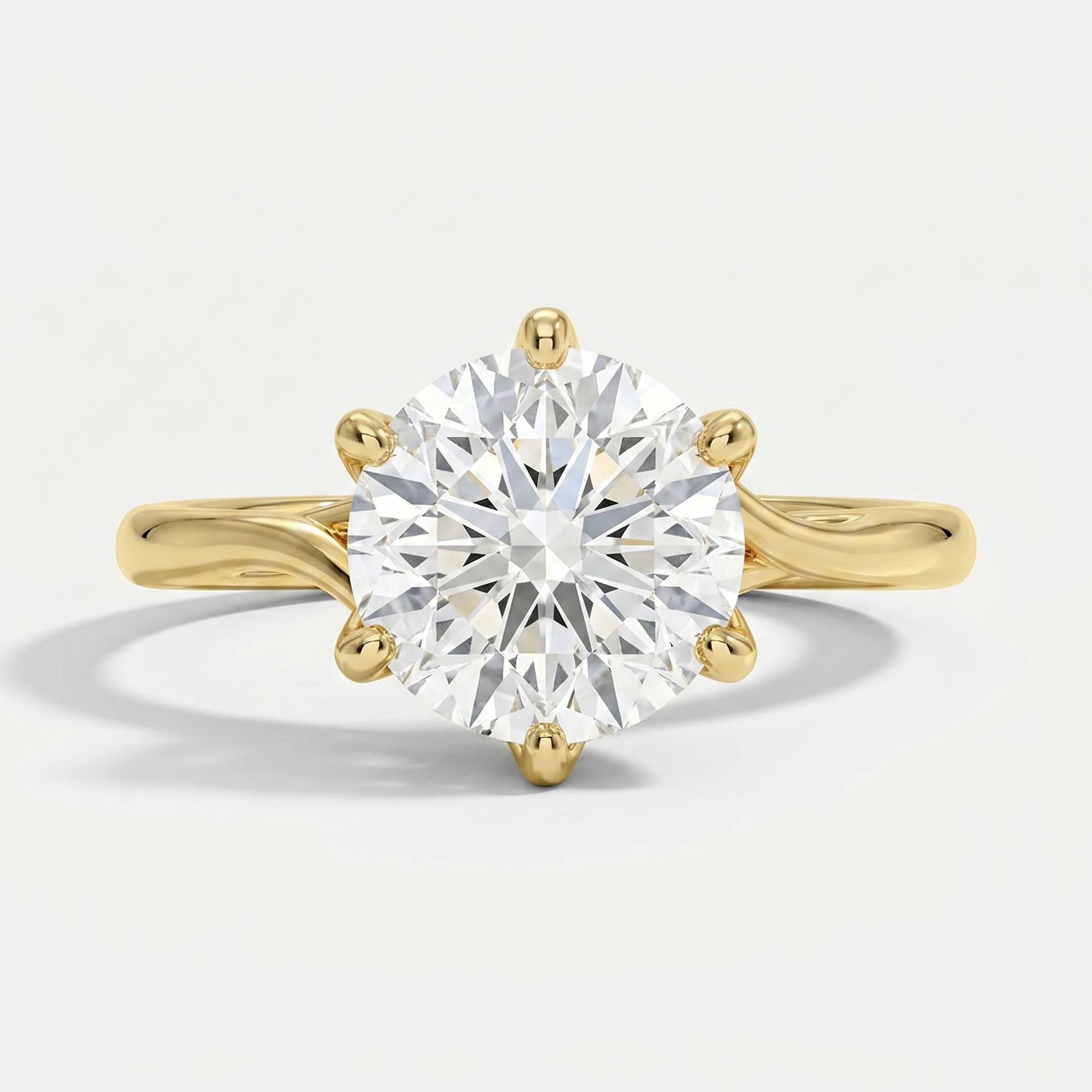 Aurelia Twist Solitaire Ring