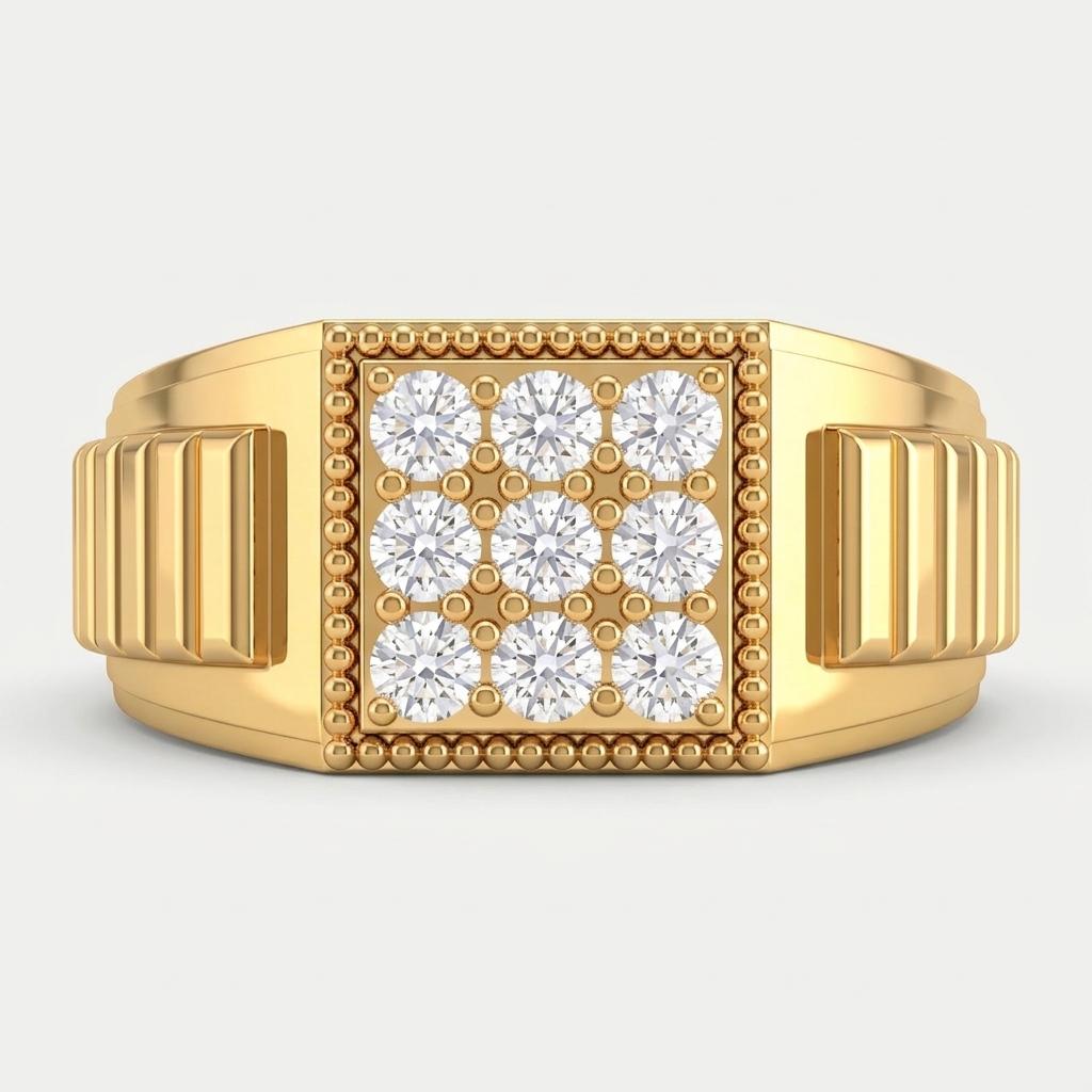 Nine Diamond Band Ring for Men