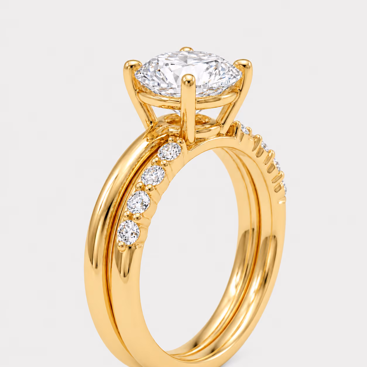 Classic Solitaire Diamond Ring on model