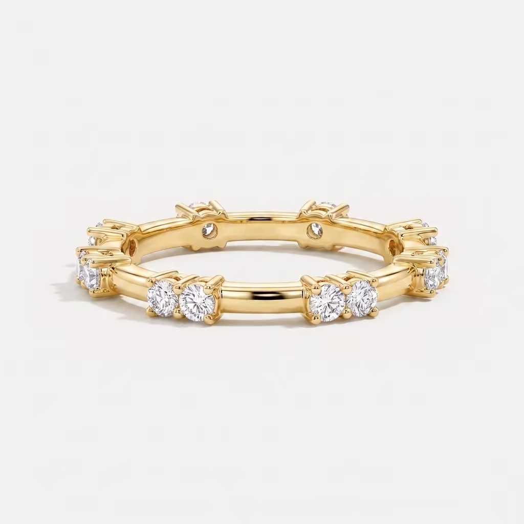 Round Diamond Segmented Band