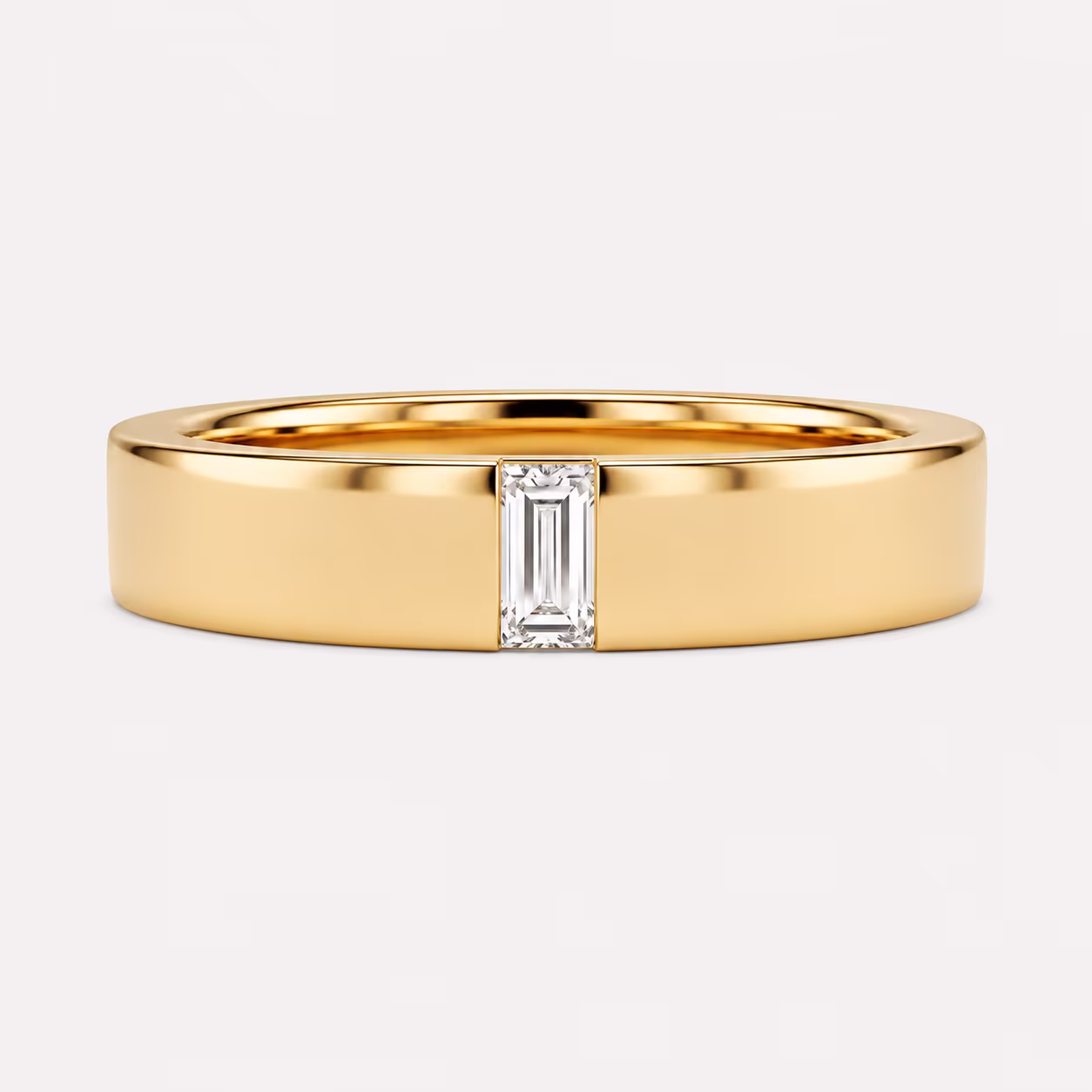 Baguette Diamond Solitaire Band