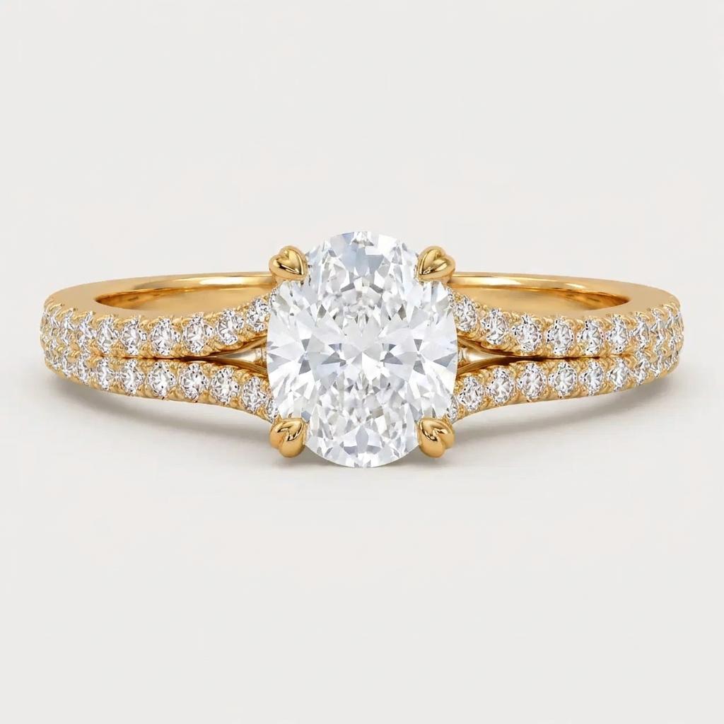 Oval Radiance Pavé Ring