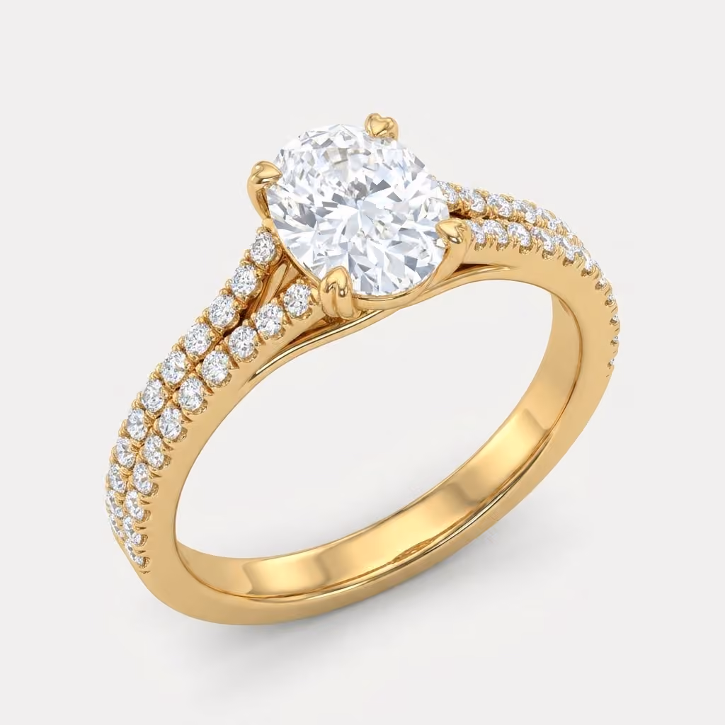 Oval Radiance Pavé Ring on model