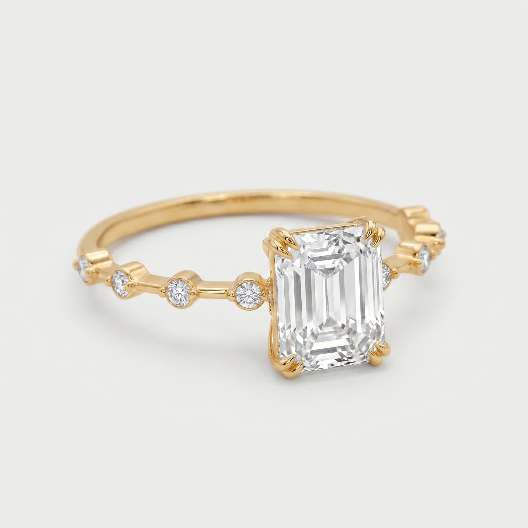 Emerald Muse Diamond Ring on model