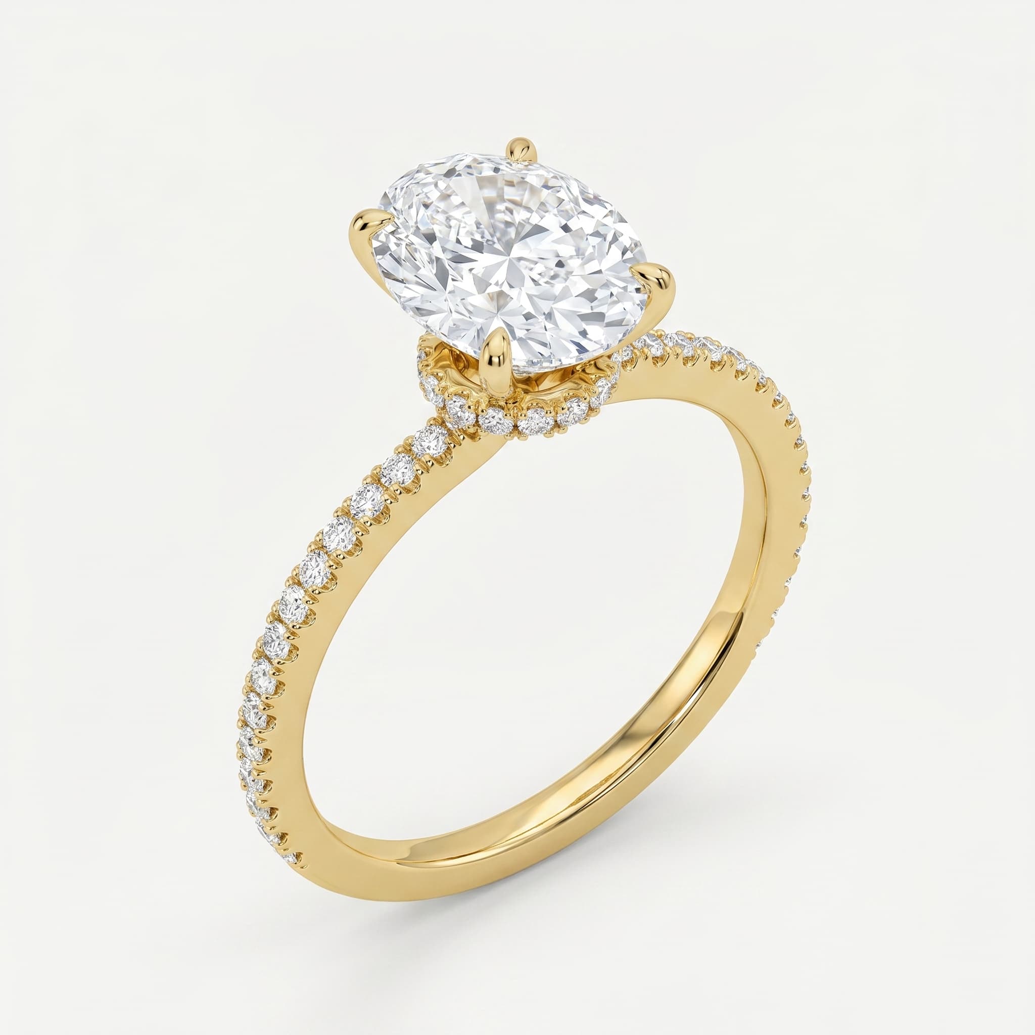 Demi Three-Quarter Coverage Diamond Ring on model