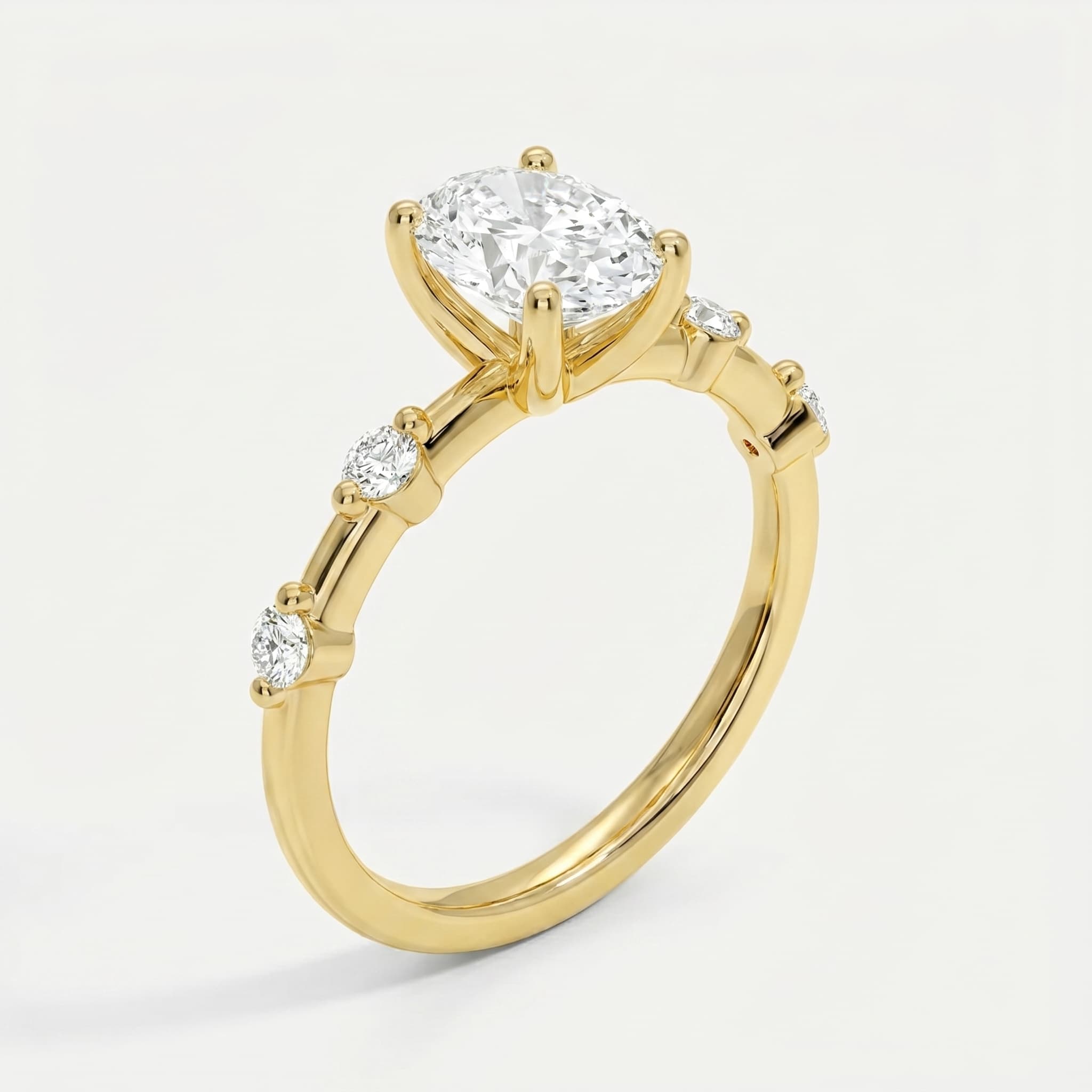 Eternal Embrace — Oval Diamond Engagement Ring on model