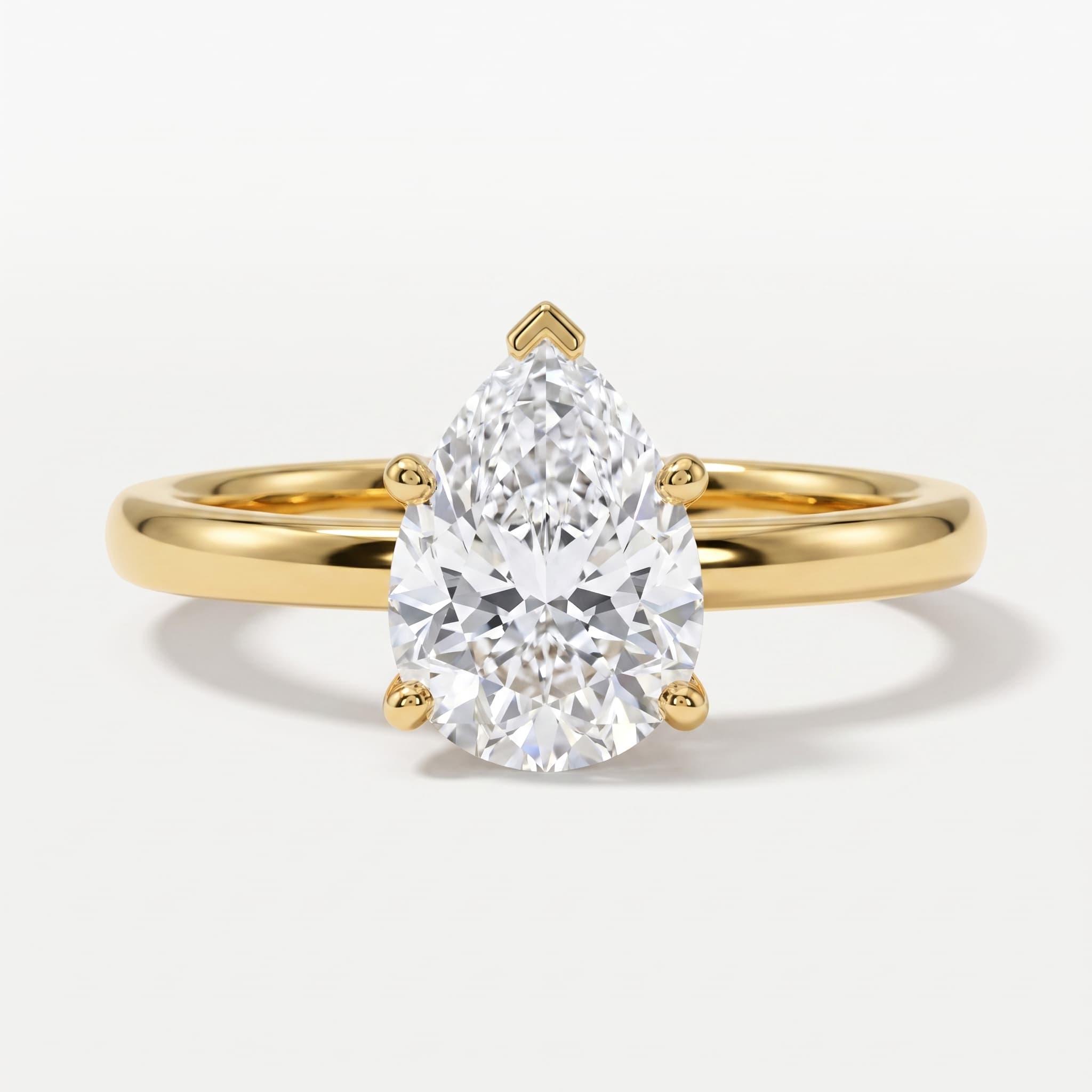 Teardrop Promise — Pear Diamond Solitaire Ring