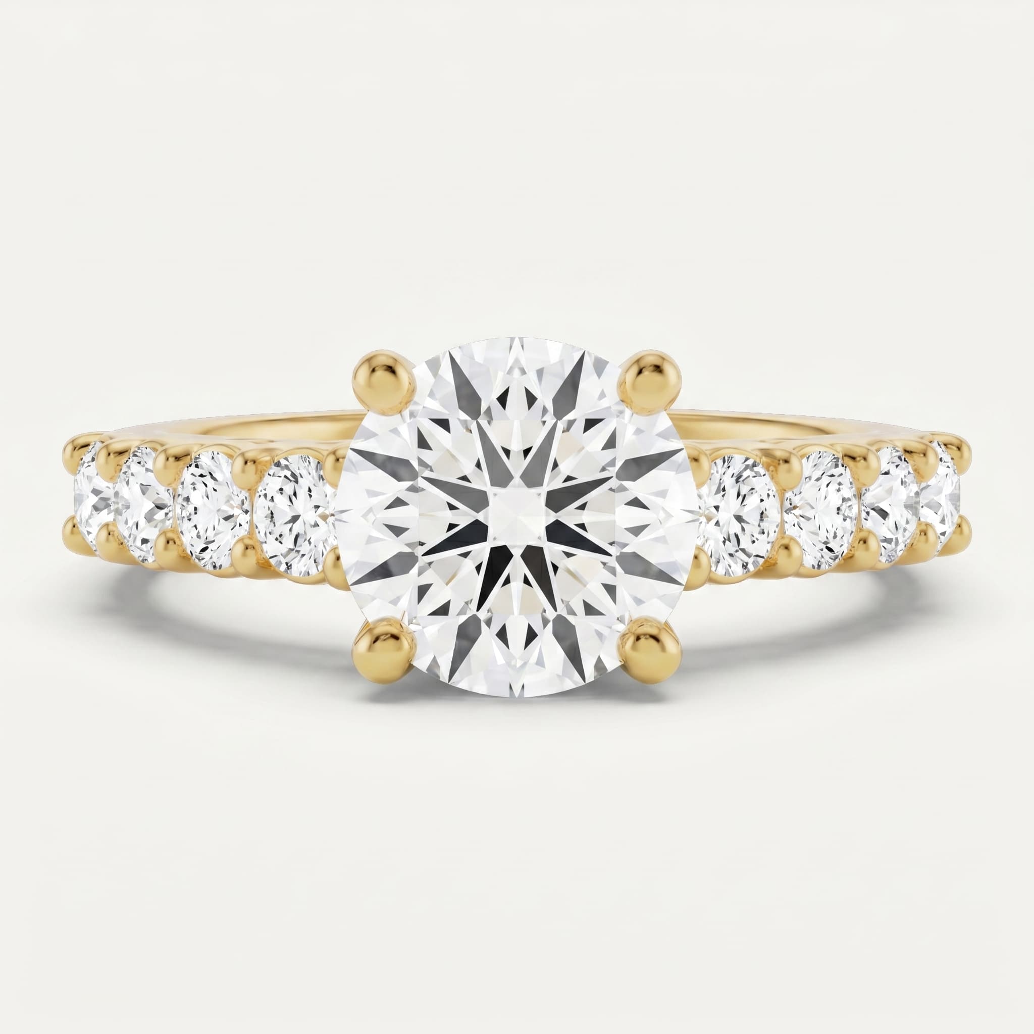 Cascade of Light — Round Diamond Engagement Ring